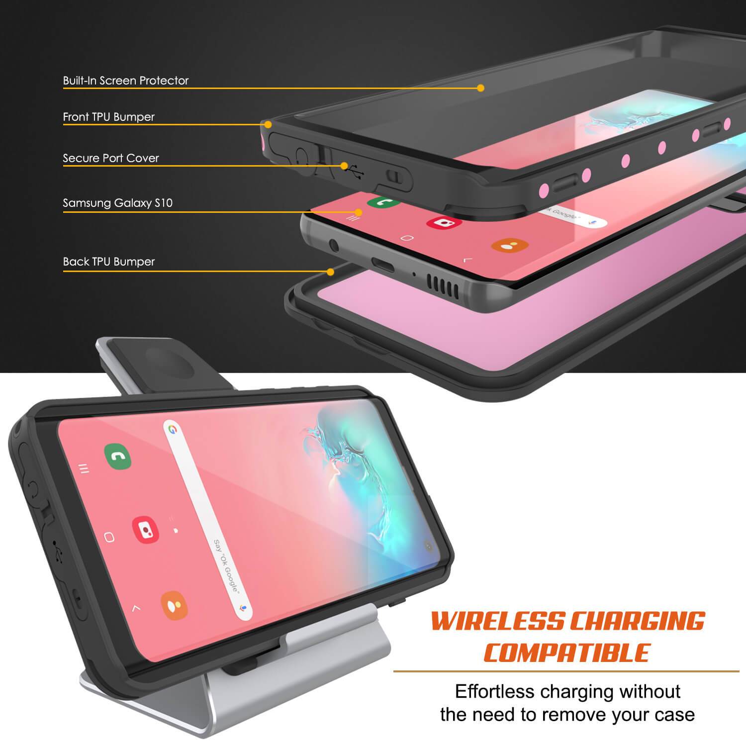 Galaxy A10e Waterproof Case PunkCase StudStar Pink Thin 6.6ft Underwater IP68 Shock/Snow Proof