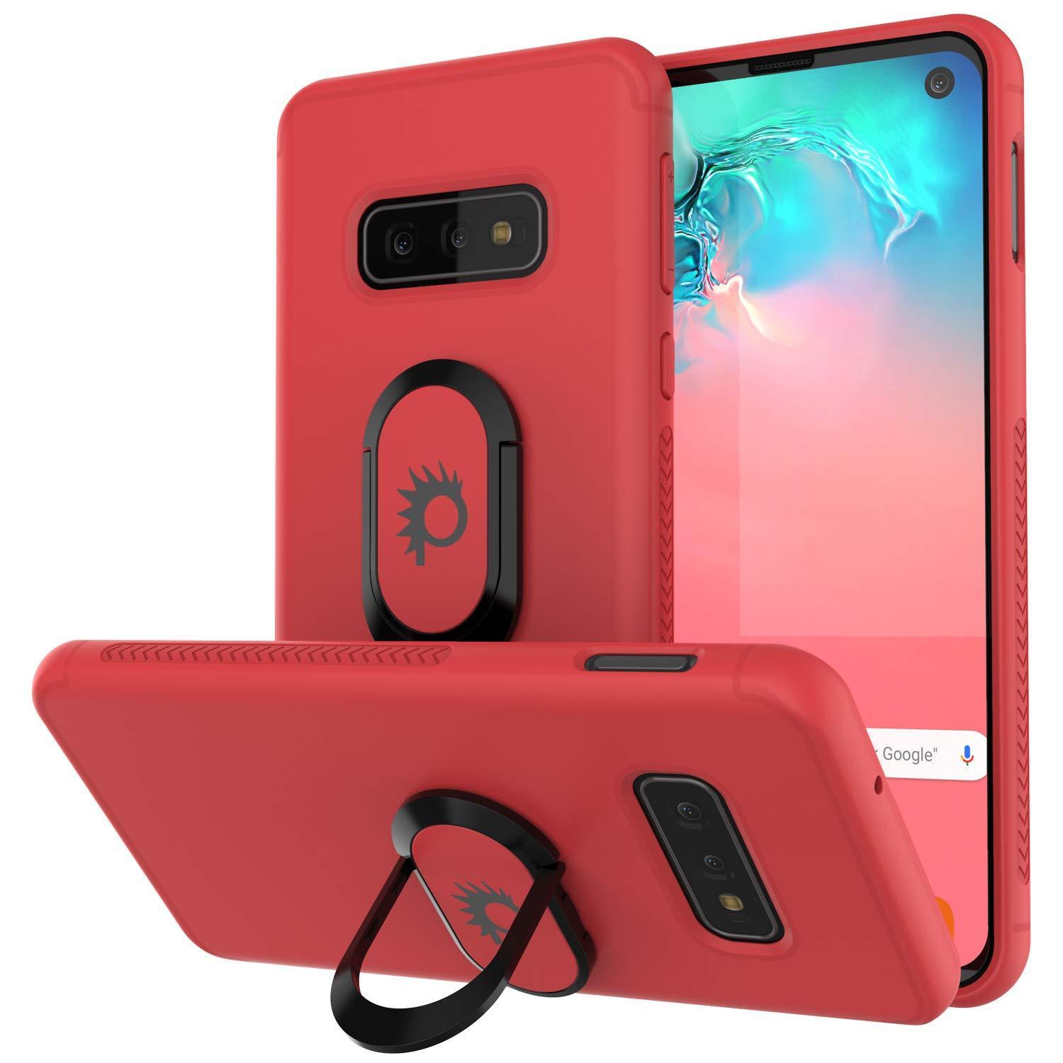 Capa Galaxy S10e, Punkcase Magnetix Protetora TPU com Suporte, Protetor de Tela [Vermelho]
