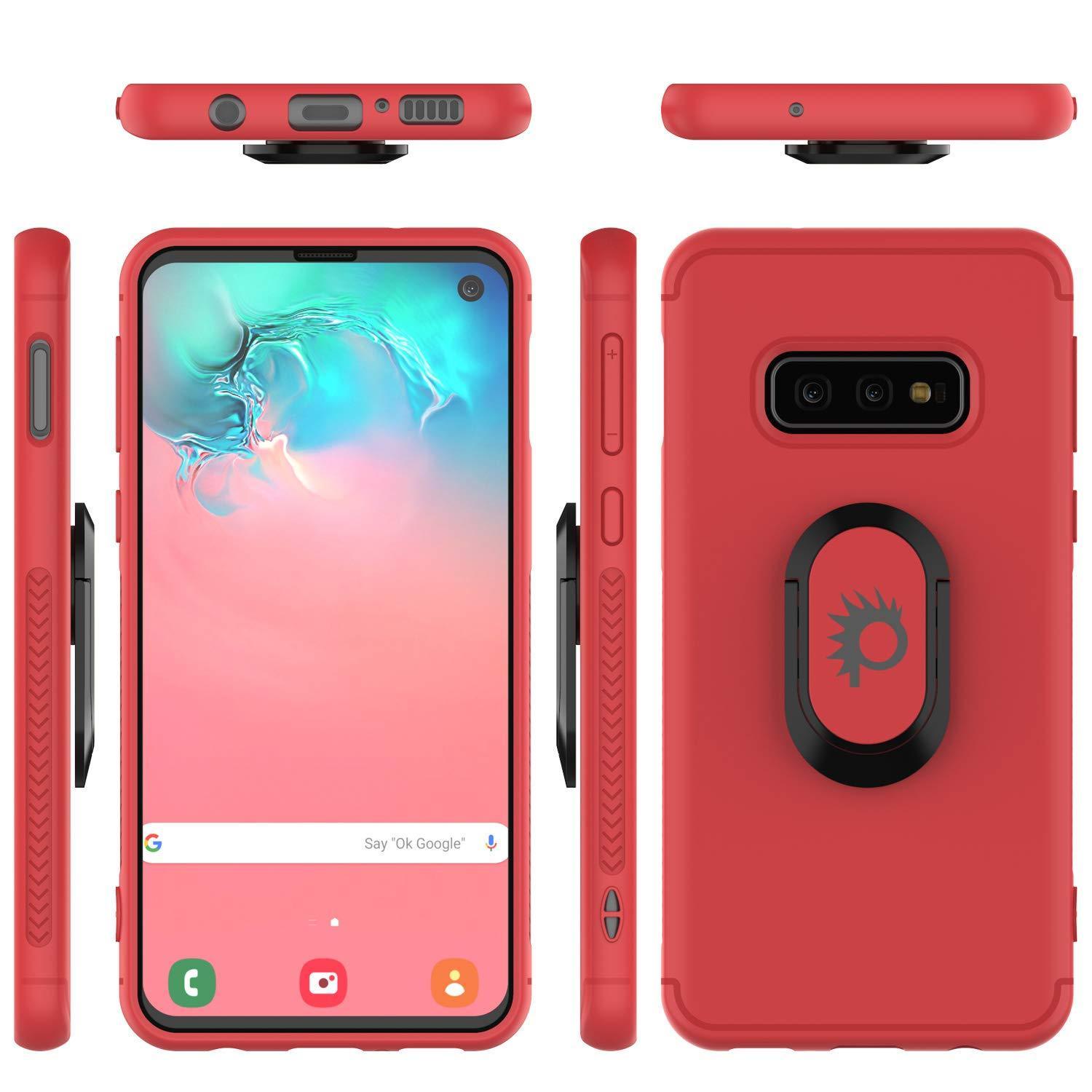 Capa Galaxy S10e, Punkcase Magnetix Protetora TPU com Suporte, Protetor de Tela [Vermelho]