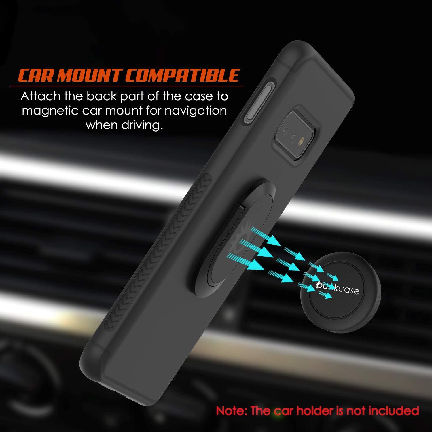Capa Galaxy S10e, Punkcase Magnetix protetora de TPU com suporte, protetor de tela [preto]