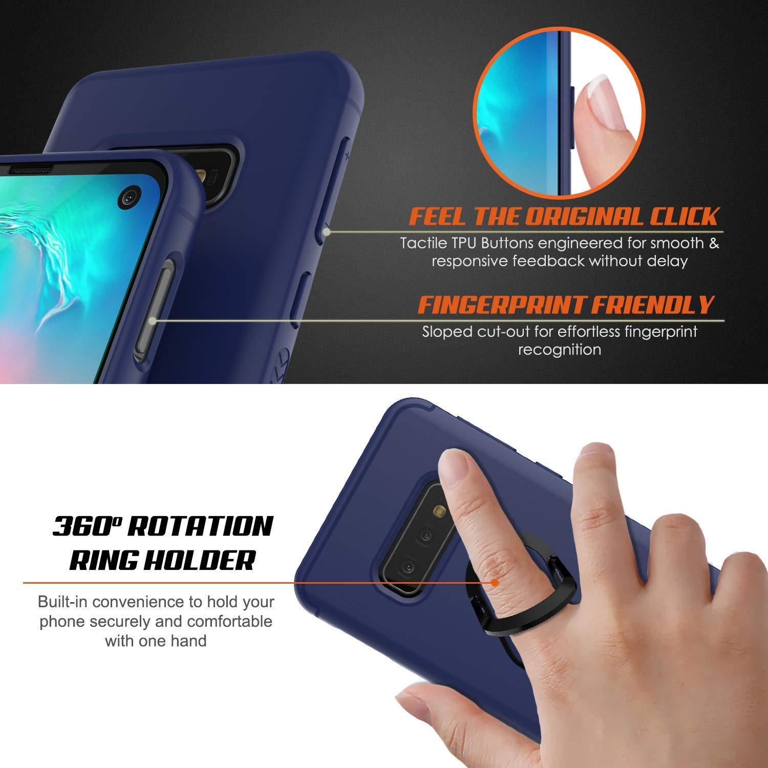 Capa Galaxy S10e, Punkcase Magnetix Protetora de TPU com Suporte, Protetor de Tela [Azul]