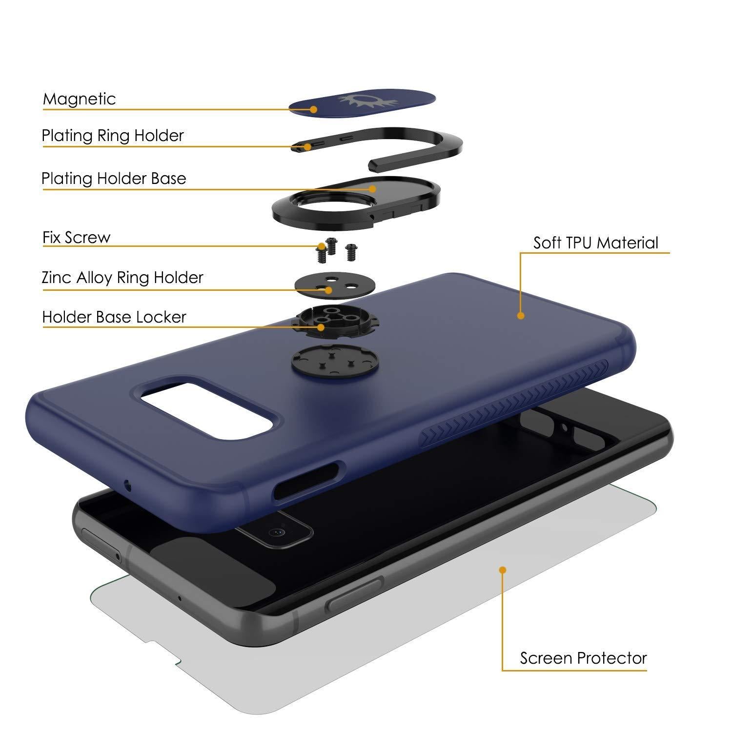 Capa Galaxy S10e, Punkcase Magnetix Protetora de TPU com Suporte, Protetor de Tela [Azul]