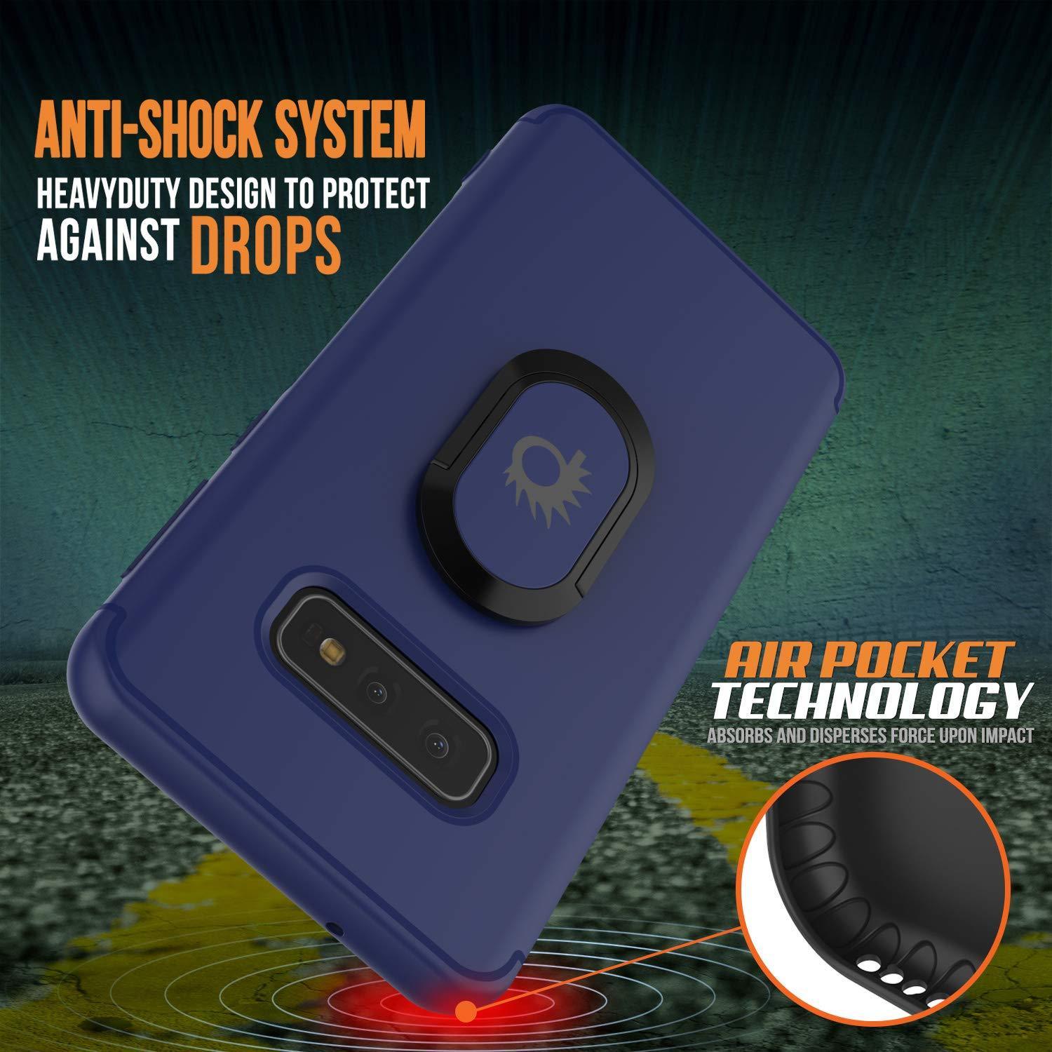 Capa Galaxy S10e, Punkcase Magnetix Protetora de TPU com Suporte, Protetor de Tela [Azul]