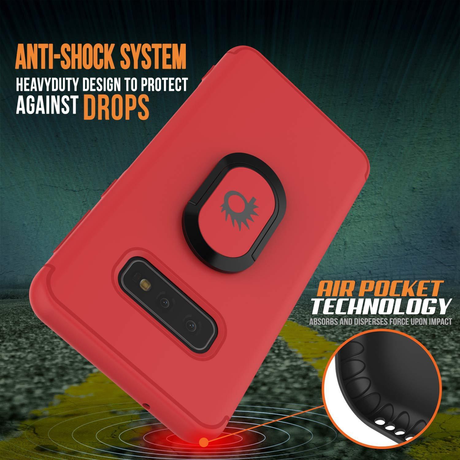 Capa Galaxy S10e, Punkcase Magnetix Protetora TPU com Suporte, Protetor de Tela [Vermelho]
