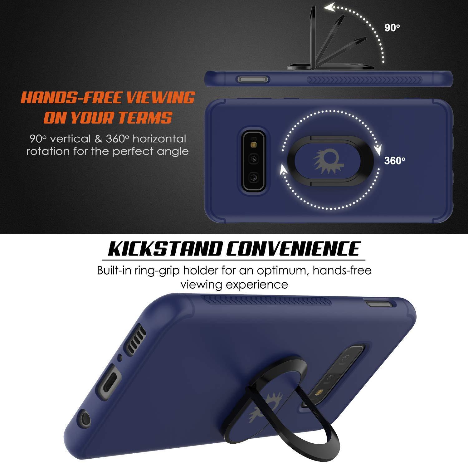 Capa Galaxy S10e, Punkcase Magnetix Protetora de TPU com Suporte, Protetor de Tela [Azul]