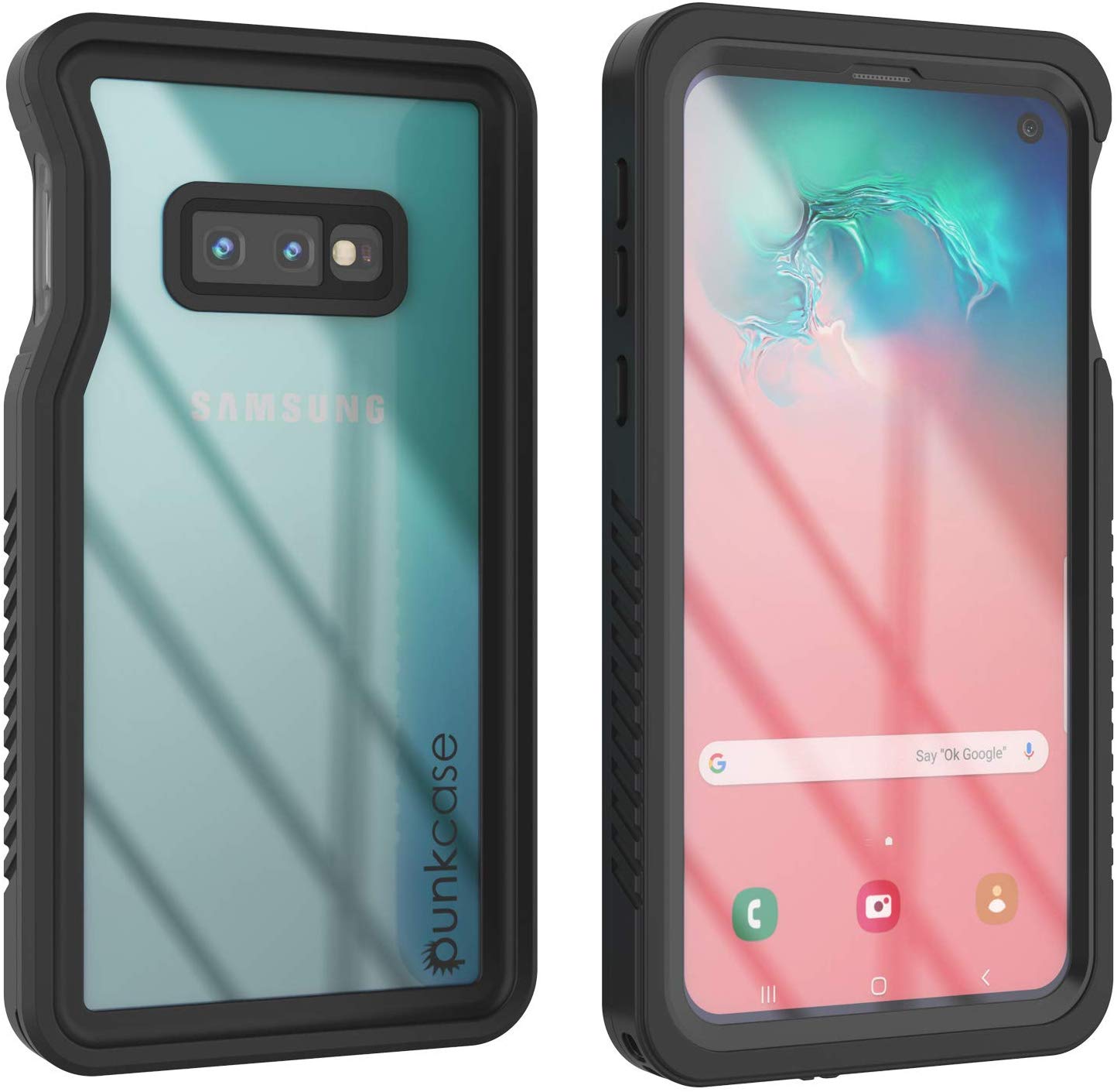 Galaxy S10e à prova d'água e de choque com capa protetora de tela [preta]