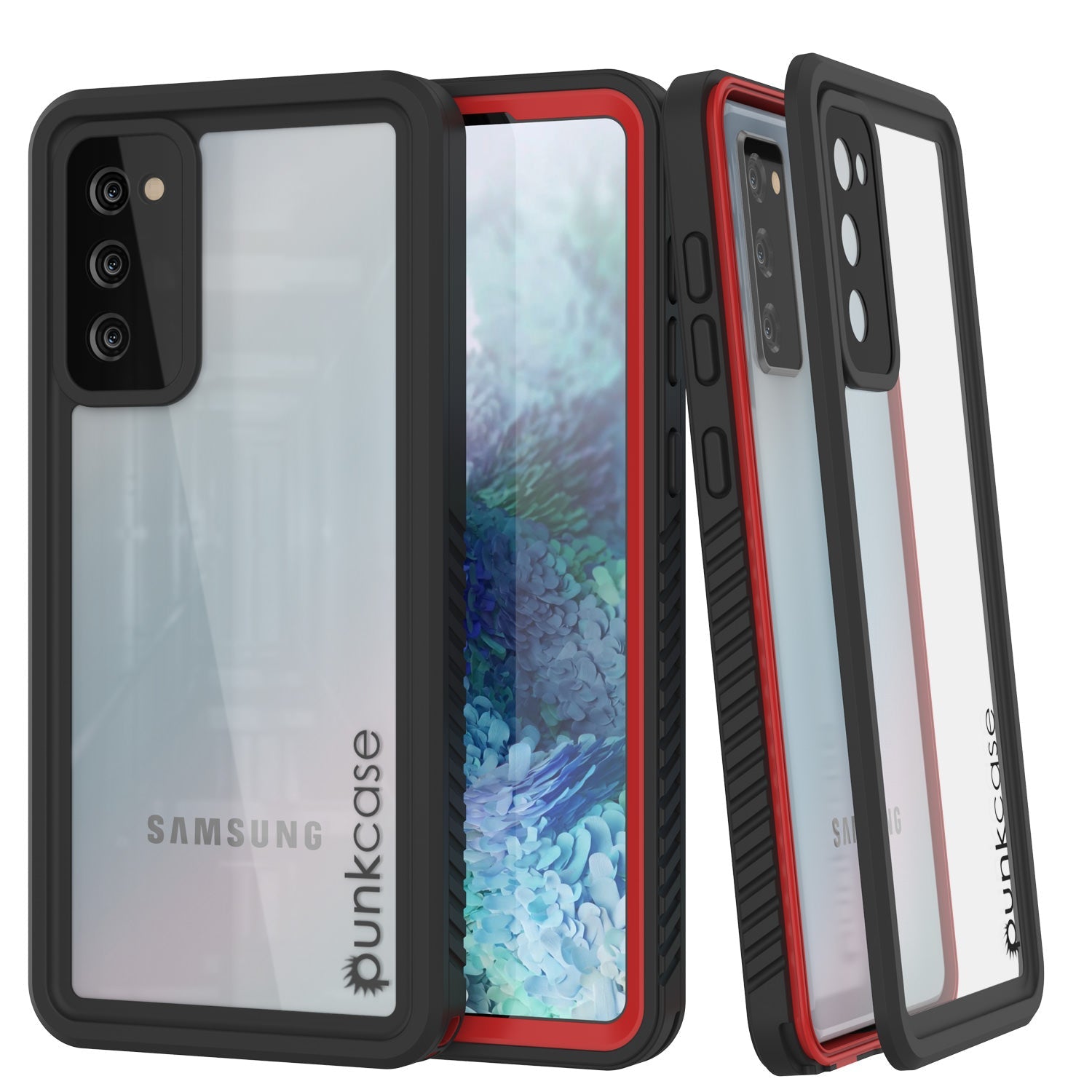 Capa protetora fina para protetor de tela resistente à água / choque / neve Galaxy S20 FE [Série Extrema] [Vermelho]