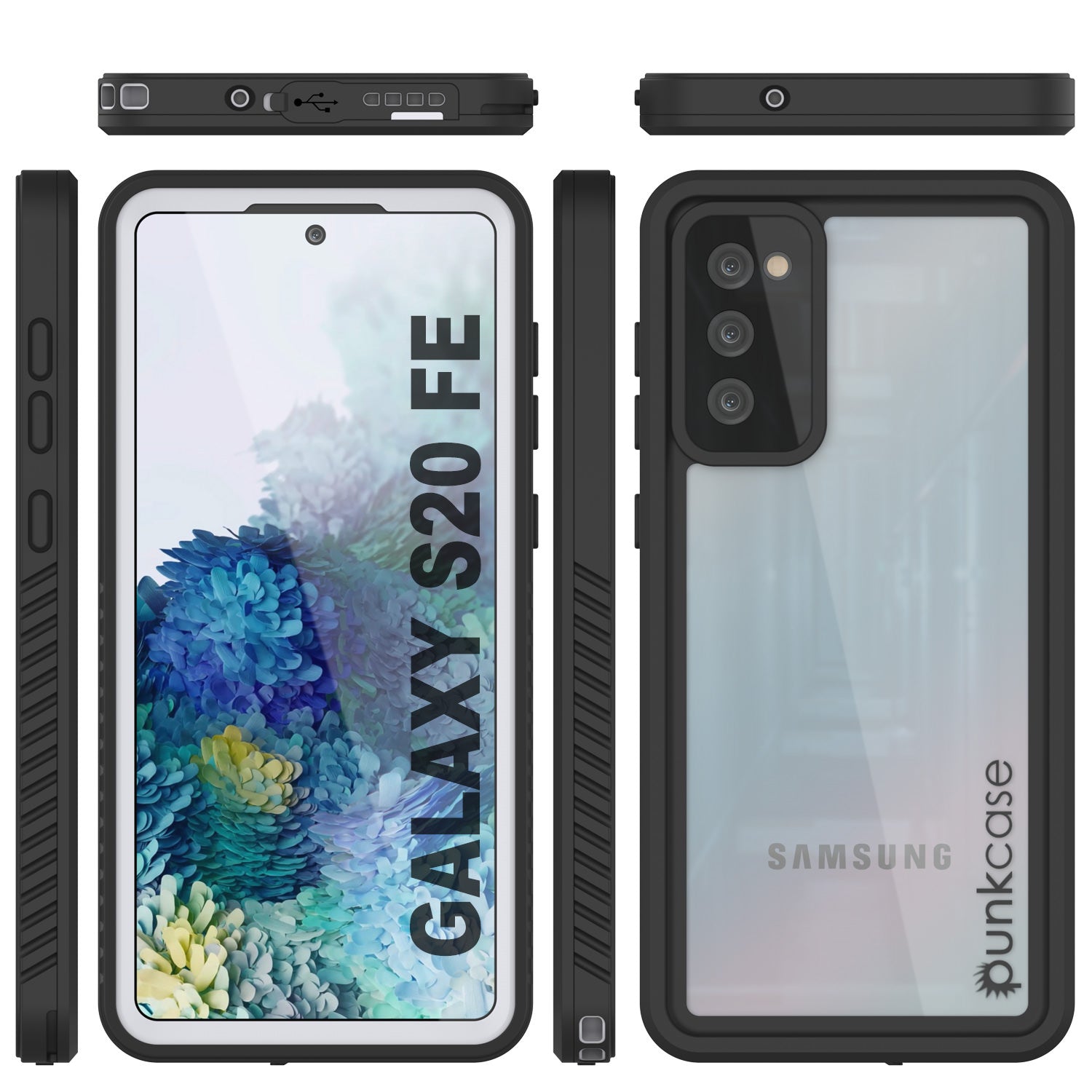 Galaxy S20 FE Water/Shock/Snow/dirt proof [Extreme Series] Punkcase Slim Case [White] (Color in image: Red)