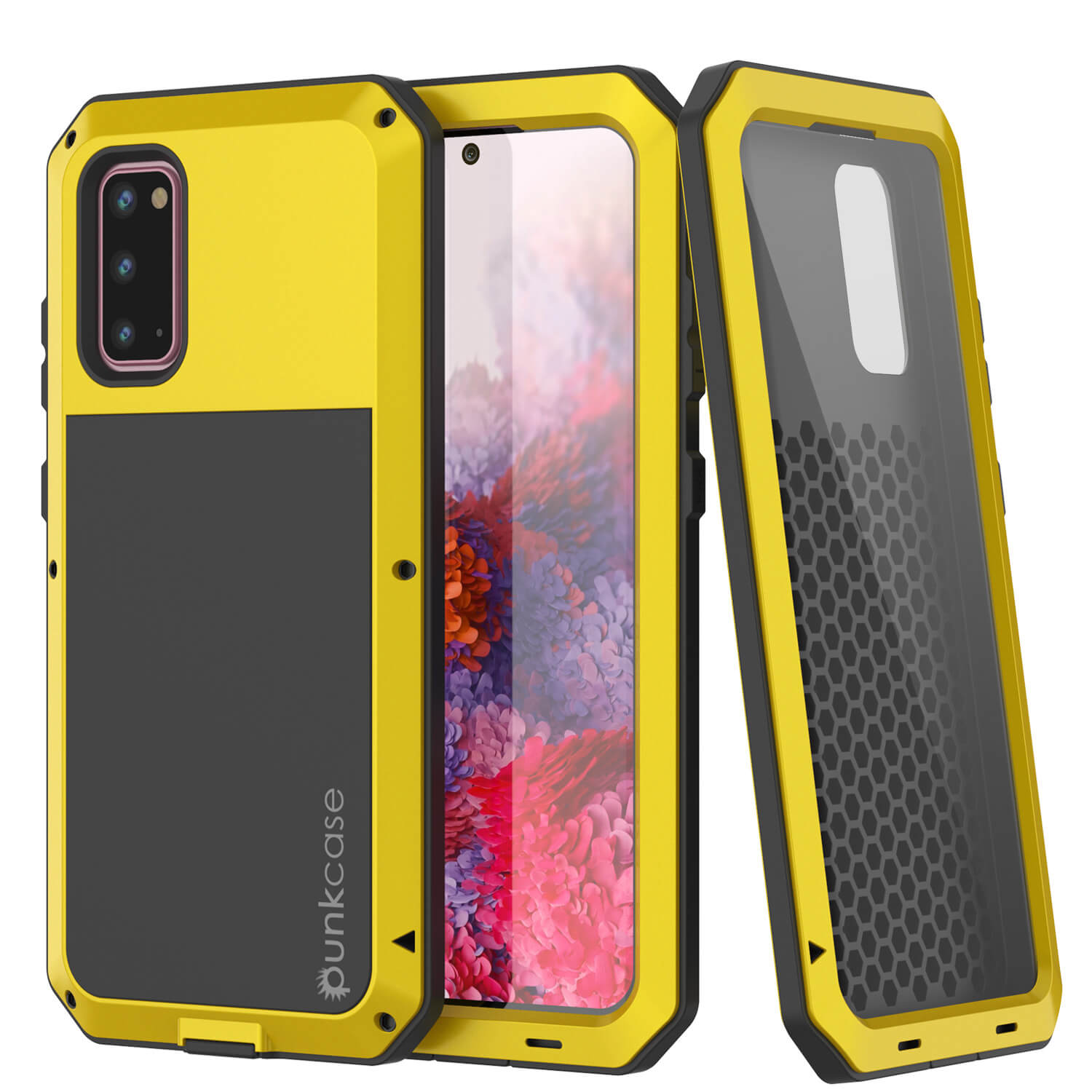 Capa de metal Galaxy s20, capa robusta de proteção militar resistente de alta resistência [Neon]