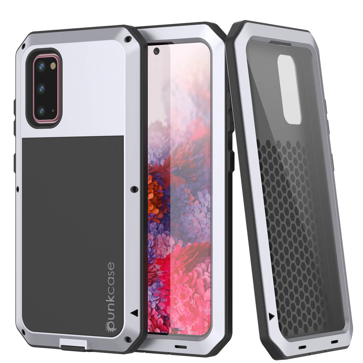 Capa de metal Galaxy s20, Capa de Armadura Resistente de Grau Militar [Branco]