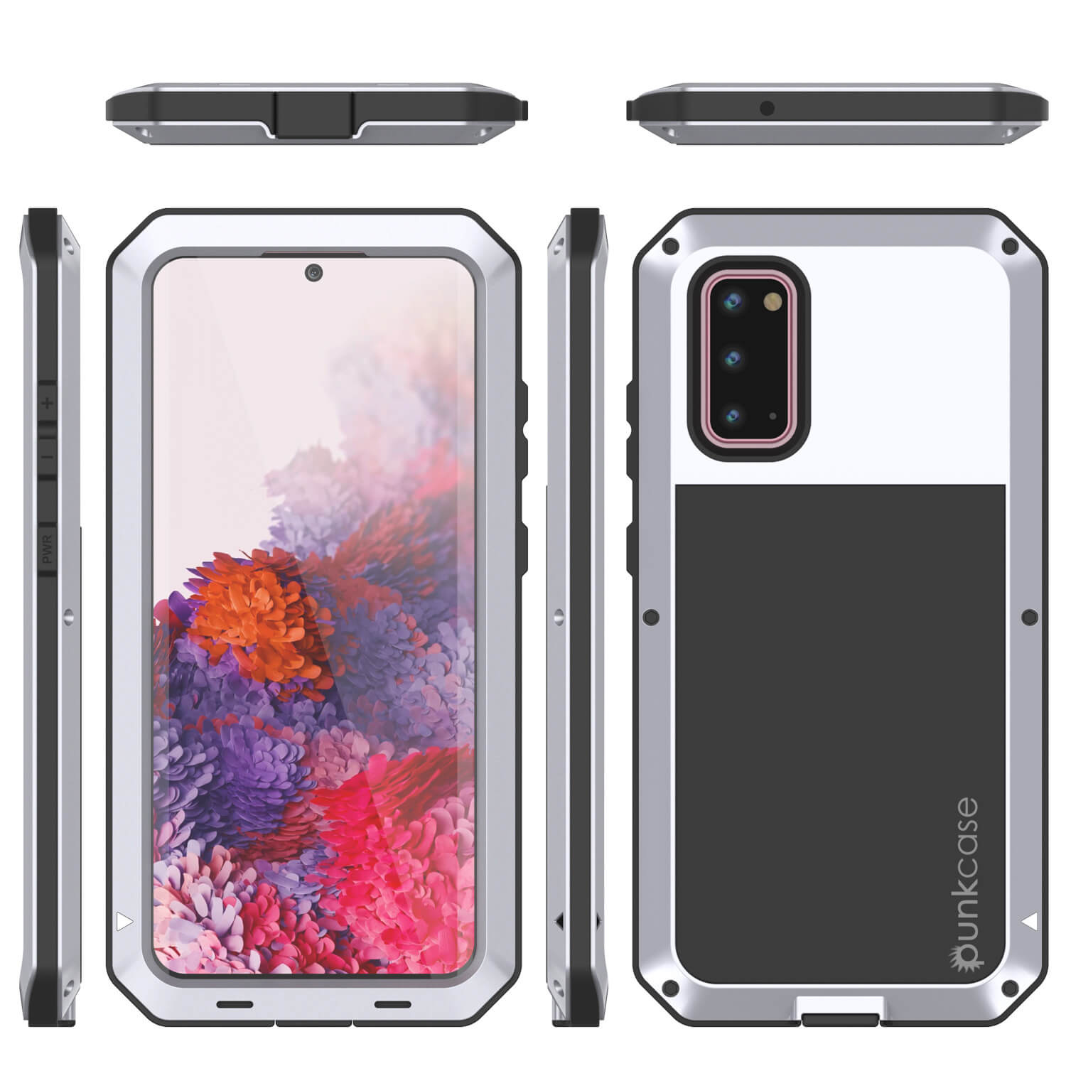 Capa de metal Galaxy s20, Capa de Armadura Resistente de Grau Militar [Branco]