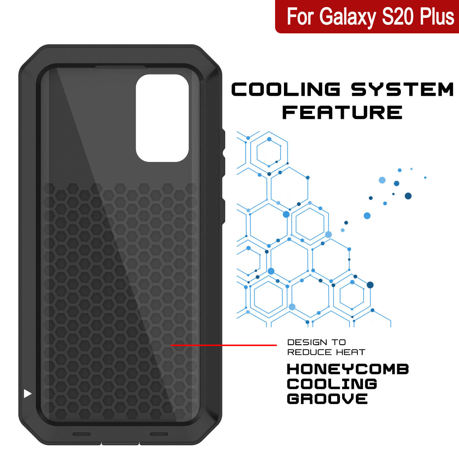 Capa de Metal Galaxy S20+ Plus, Capa de Armadura Resistente de Grau Militar [Preto]