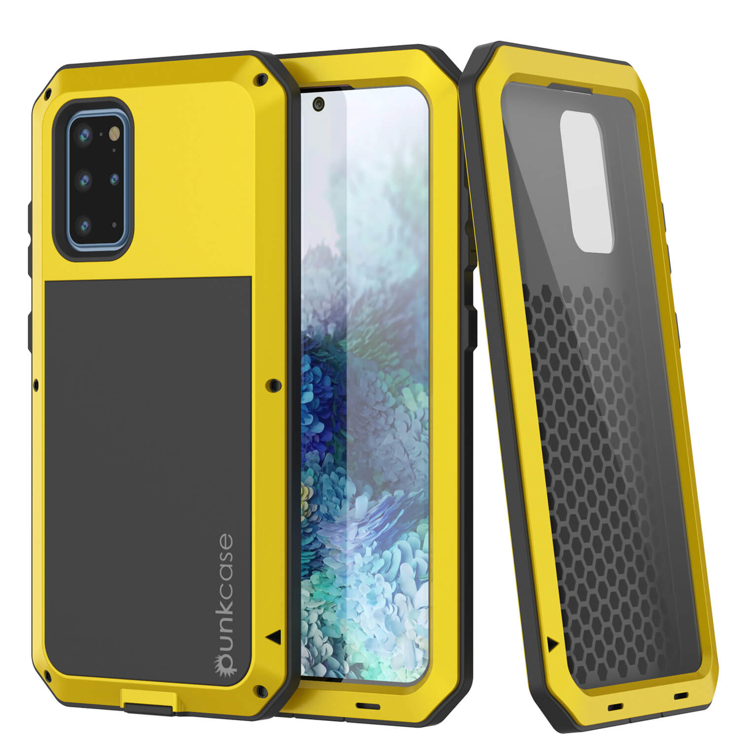 Capa de metal para Galaxy s20+ Plus, resistente de grau militar, robusta e pesada [Neon]
