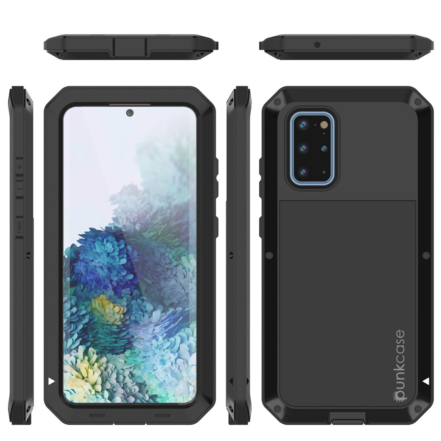 Capa de Metal Galaxy S20+ Plus, Capa de Armadura Resistente de Grau Militar [Preto]