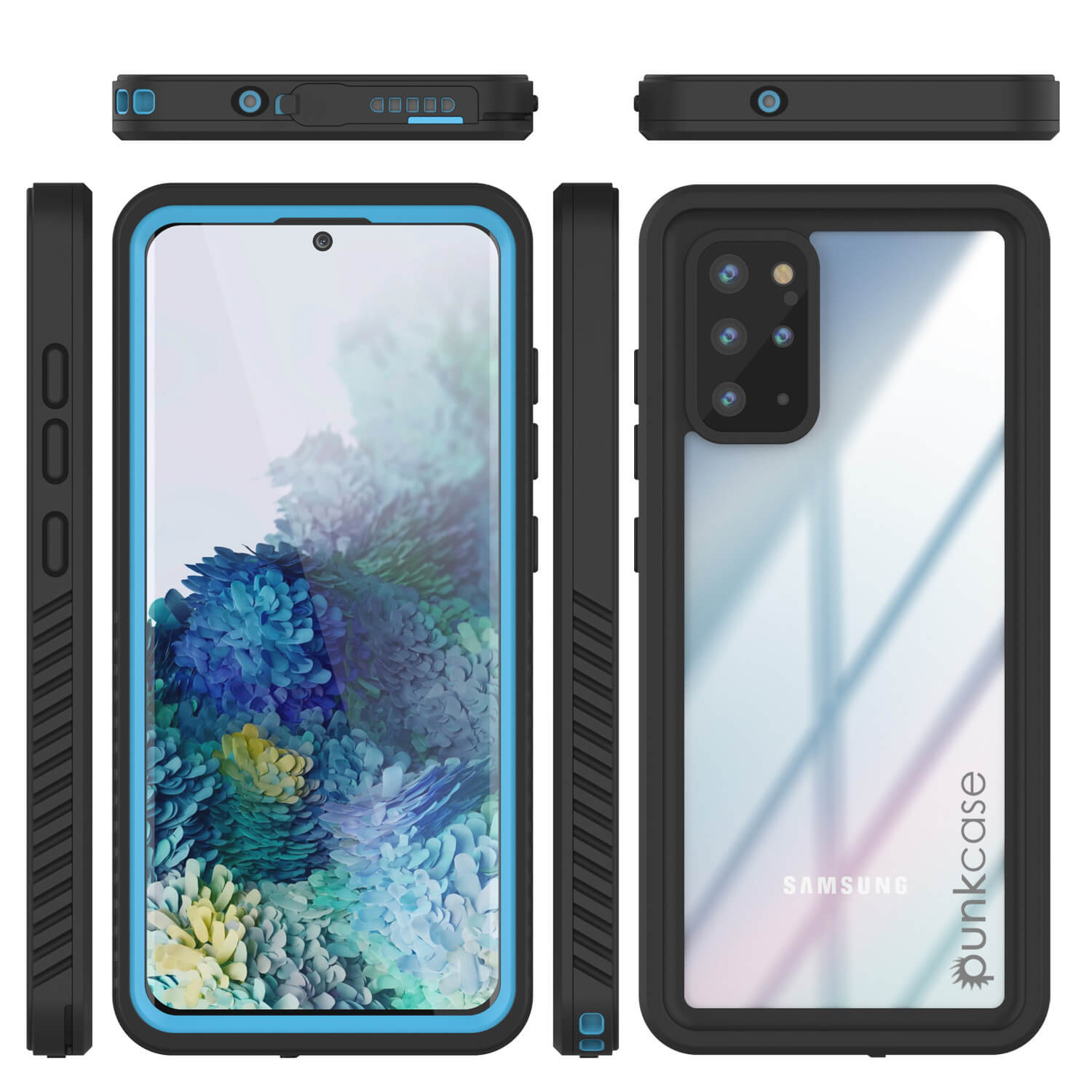 Galaxy S20+ Plus Prova d'água/Choque/Neve/Poeira [Série Extrema] Estojo Slim [Azul Claro]