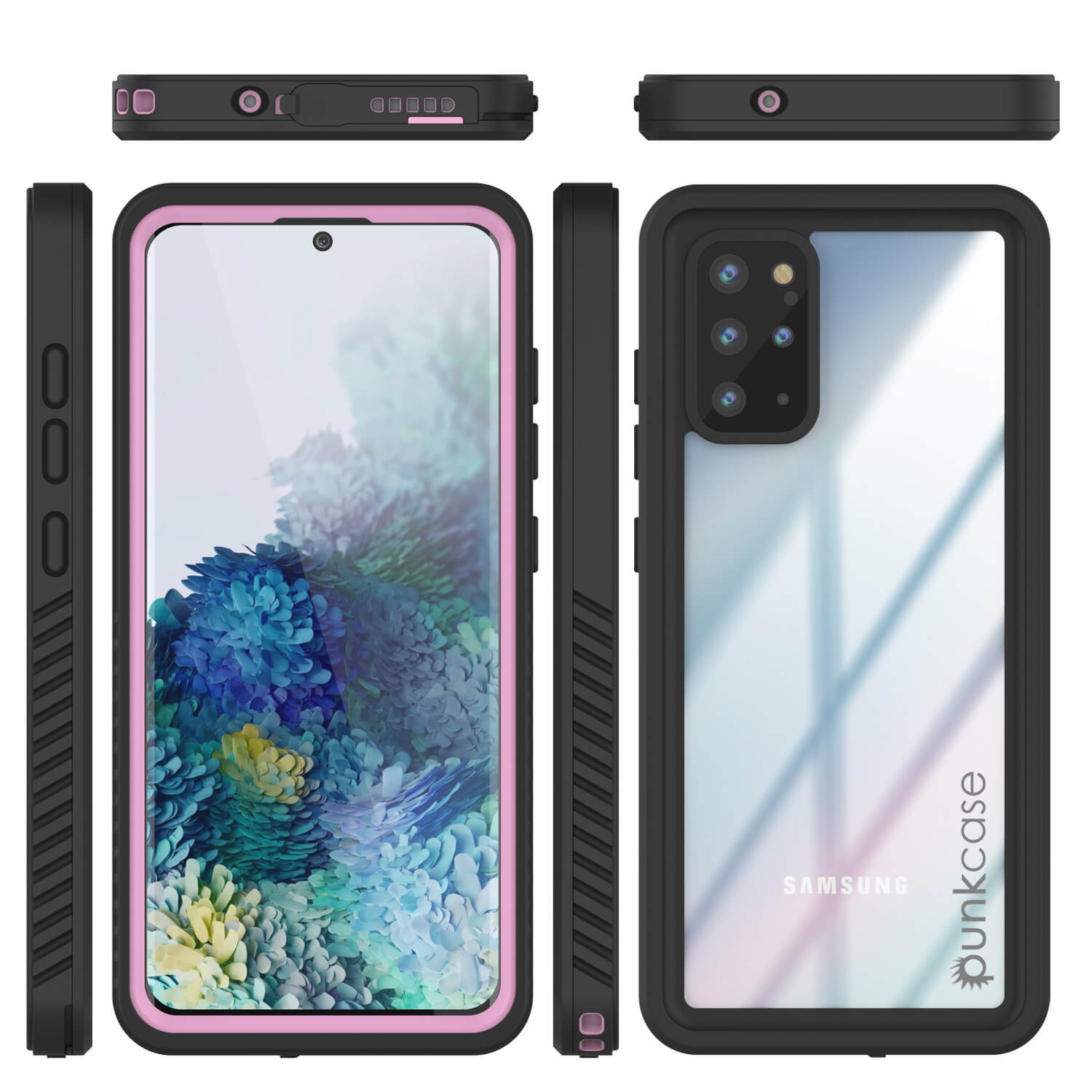 Galaxy S20+ Plus à Prova d'Água/Choque/Neve [Série Extrema] Estojo Protetor de Tela Fino [Rosa]