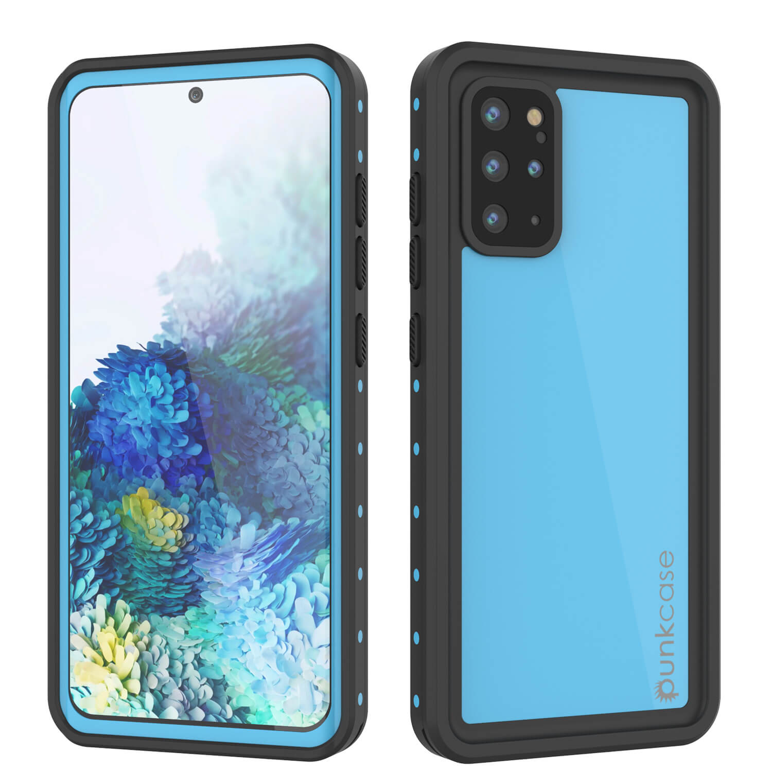 Capa à prova d'água Galaxy S20+ Plus PunkCase StudStar Light Blue Fina 6.6ft Subaquática IP68 à prova de choque