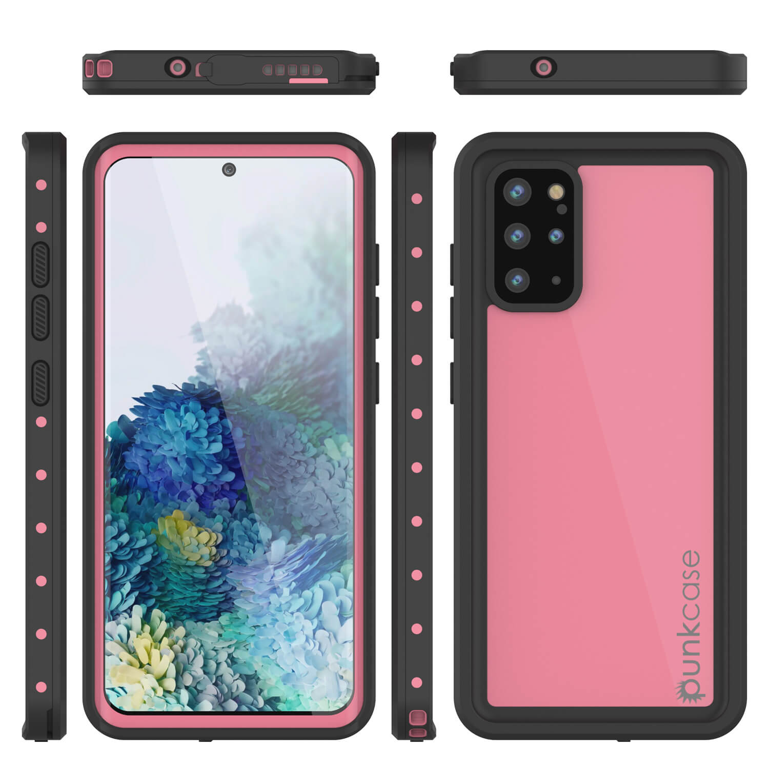 Capa à prova d'água Galaxy S20+ Plus PunkCase StudStar Pink Thin 6.6ft Subaquático IP68 à prova de choque/neve