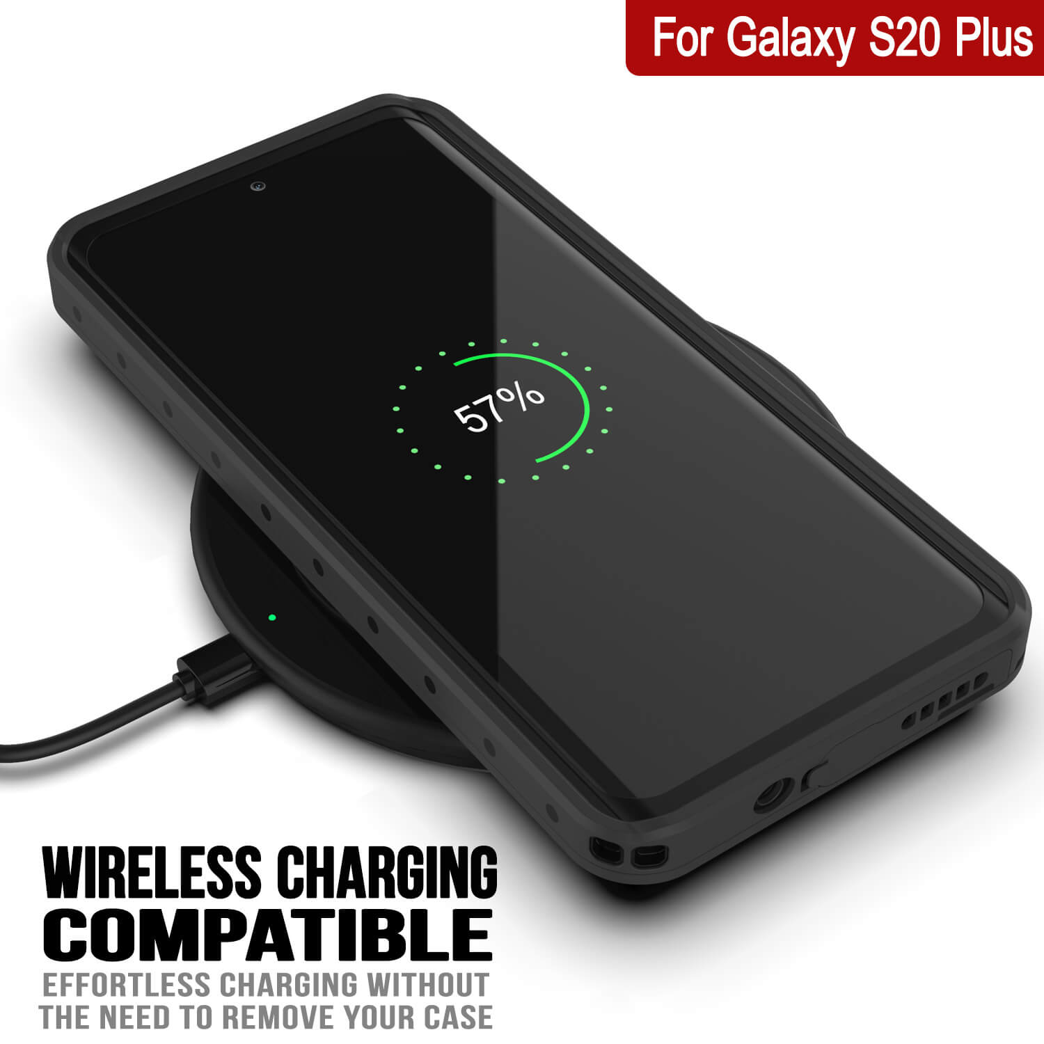 Capa à prova d'água Galaxy S20+ Plus PunkCase StudStar Clear Thin 6.6ft IP68 à prova de choque/neve subaquática