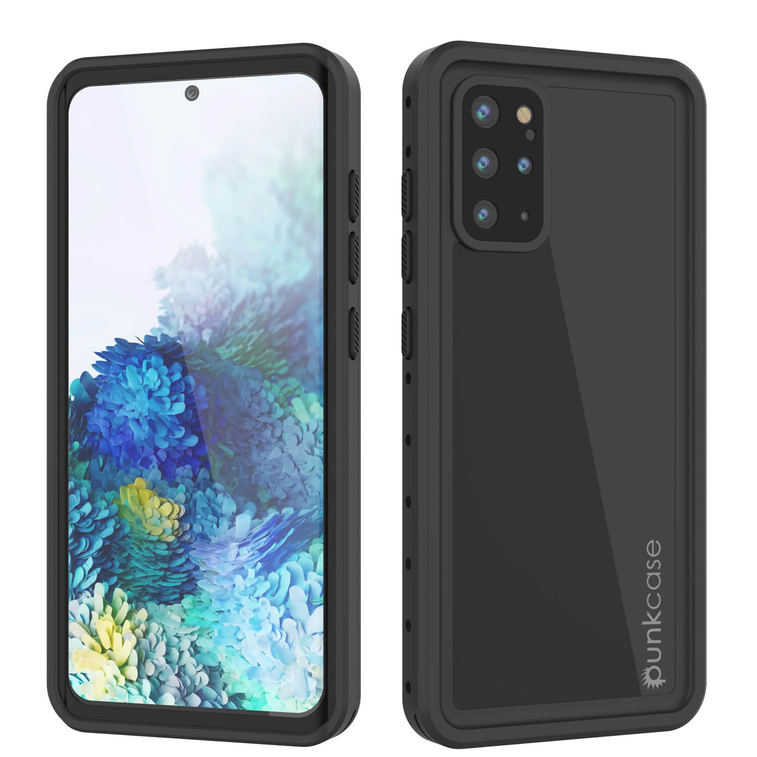 Capa impermeável Galaxy S20 + Plus PunkCase StudStar preta fina 6.6ft à prova d'água IP68 à prova de choque/neve