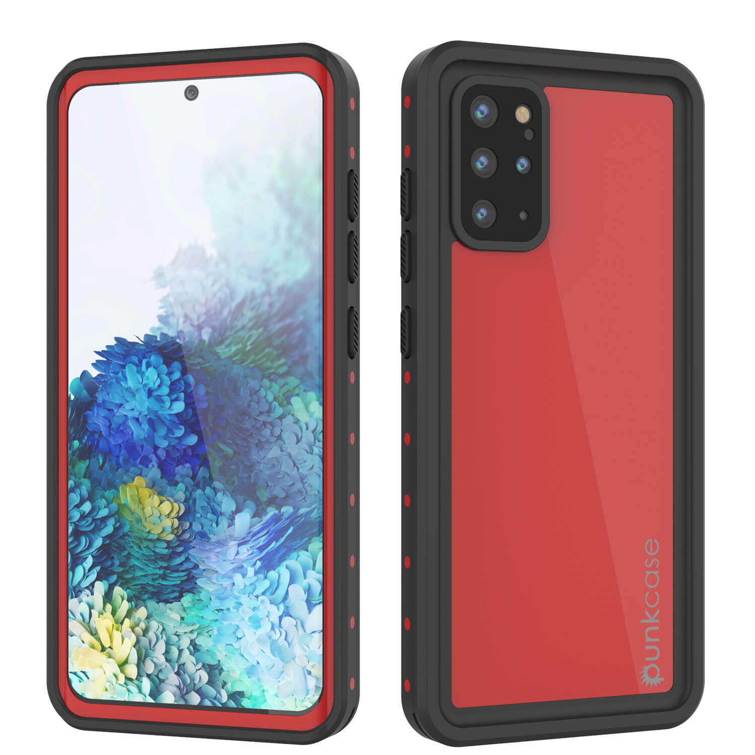 Capa à prova d'água PunkCase StudStar Vermelha fina para Galaxy S20+ Plus 6.6ft à prova de choque/neve subaquática IP68