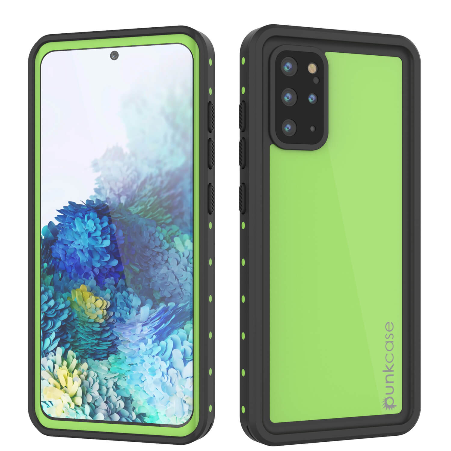 Capa à prova d'água Galaxy S20+ Plus PunkCase StudStar Light Green Fina 6.6ft à prova de choque subaquático IP68