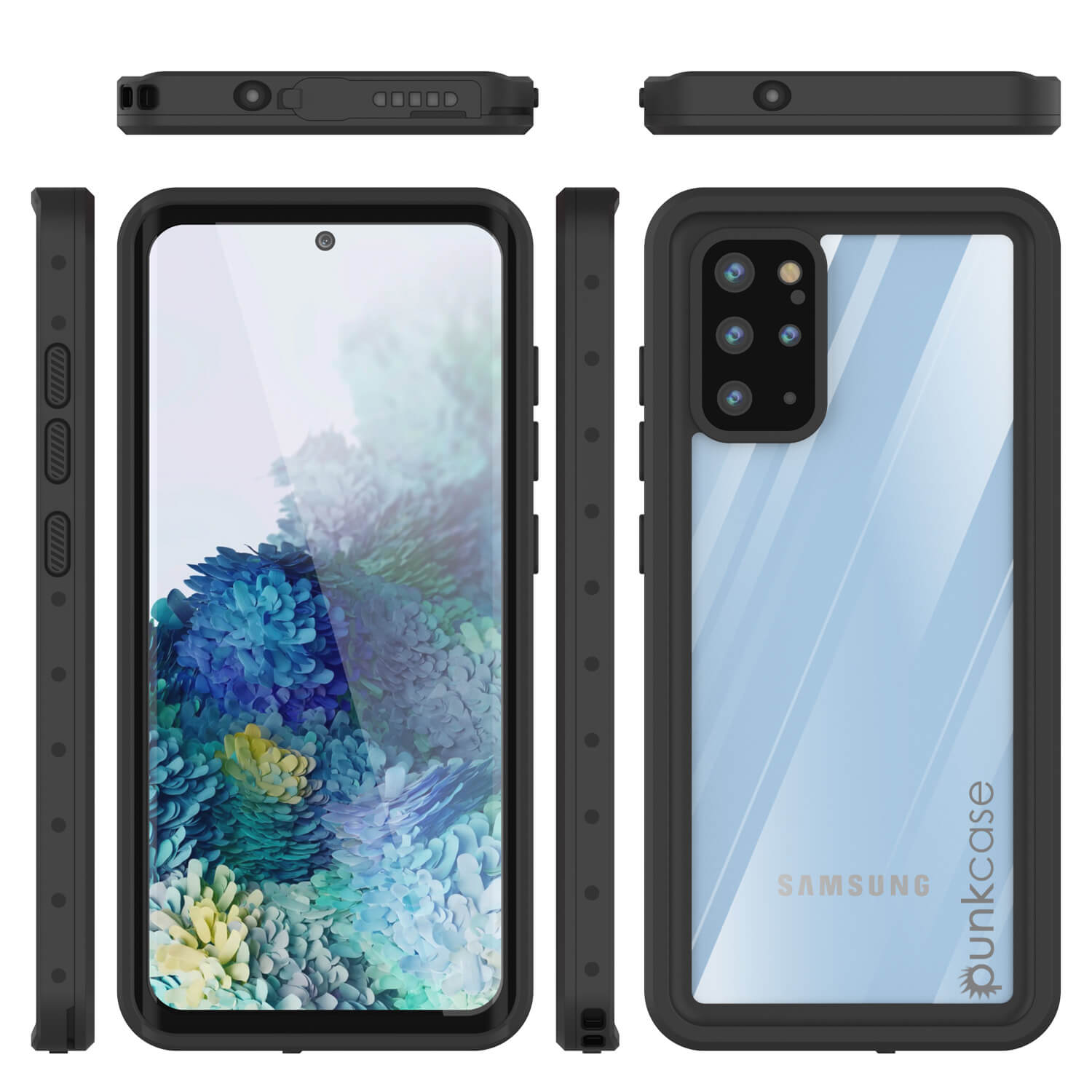 Capa à prova d'água Galaxy S20+ Plus PunkCase StudStar Clear Thin 6.6ft IP68 à prova de choque/neve subaquática