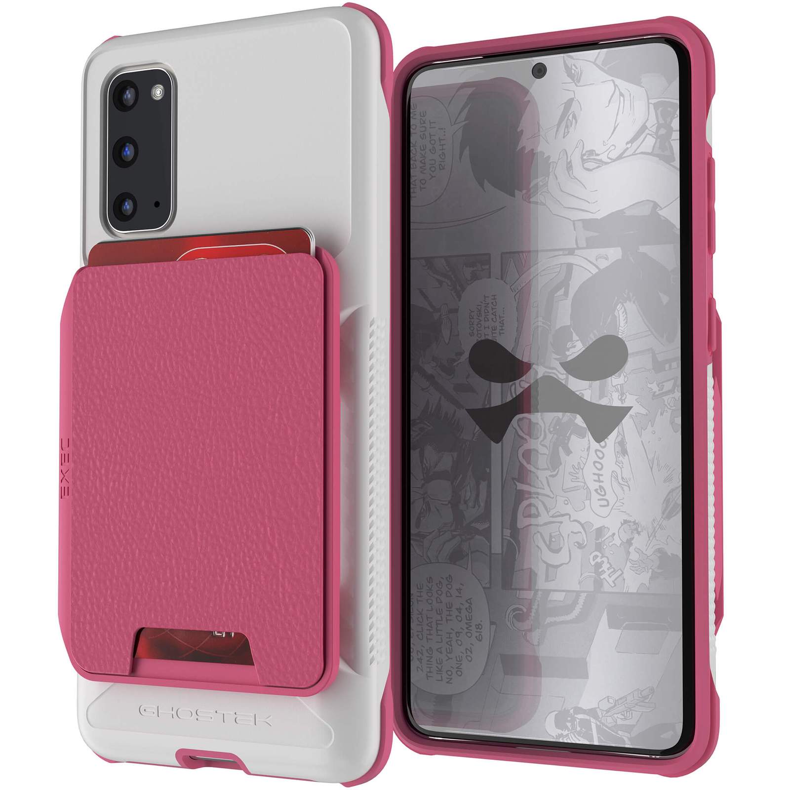 Capa de carteira Galaxy S20 | Série Exec [Rosa]