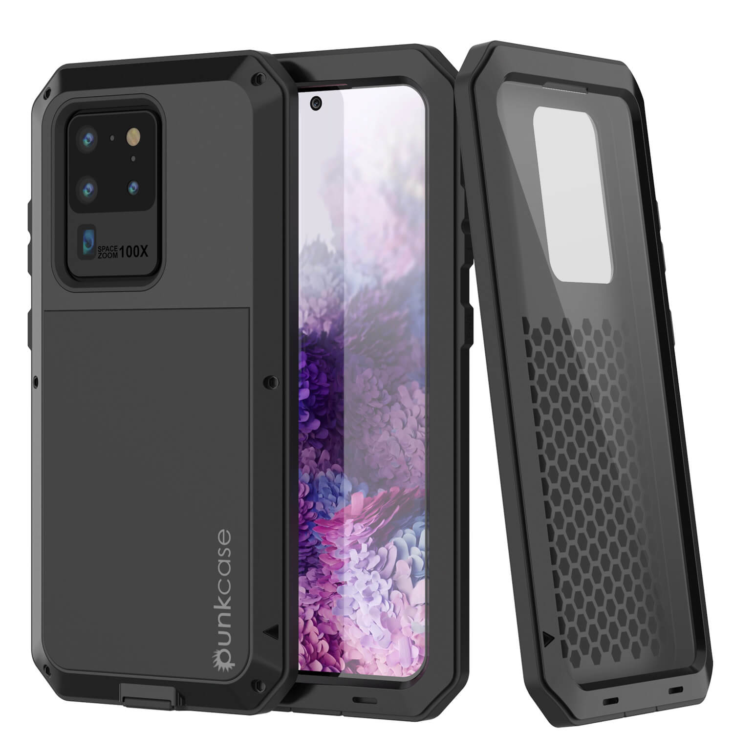 Capa de metal Galaxy S20 Ultra, resistente de alta resistência militar de grau robusto [preto]