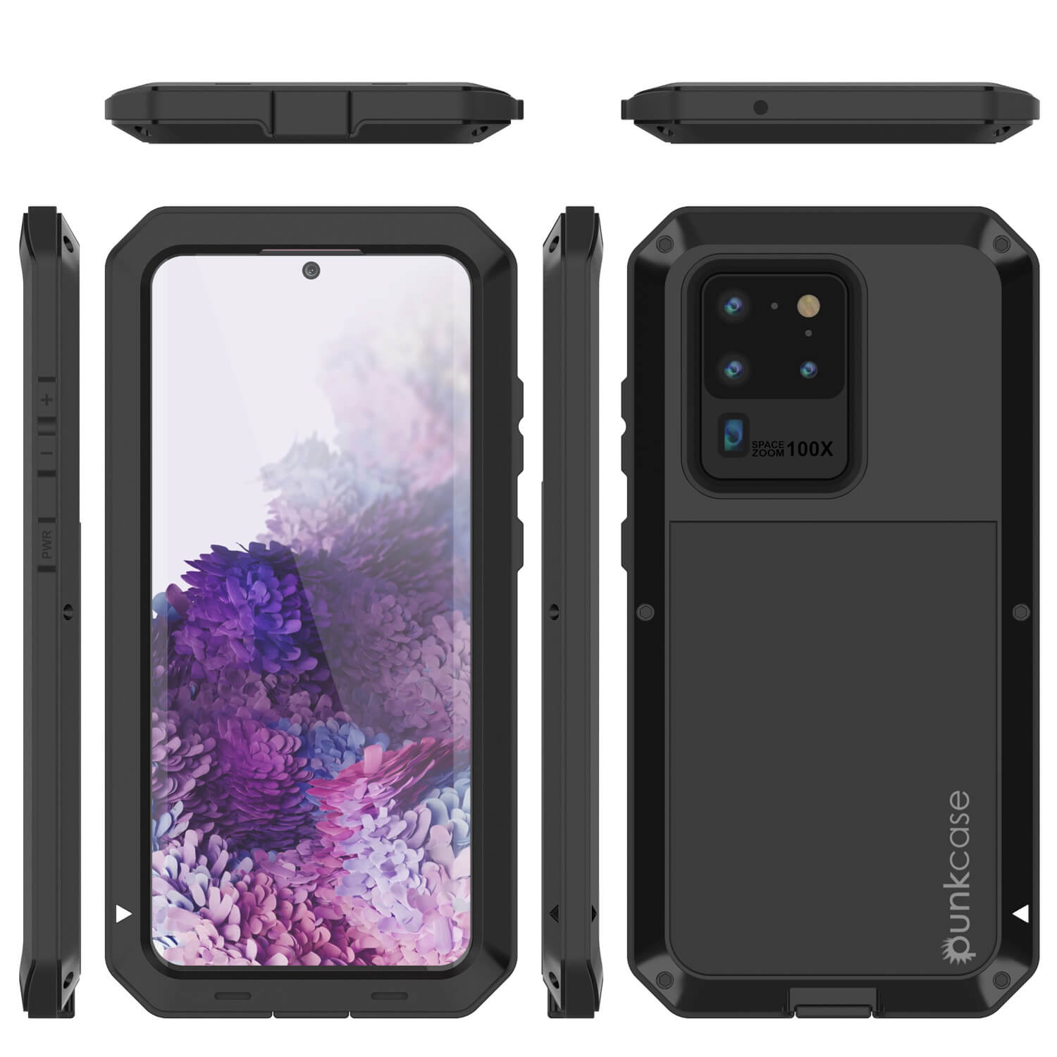 Capa de metal Galaxy S20 Ultra, resistente de alta resistência militar de grau robusto [preto]