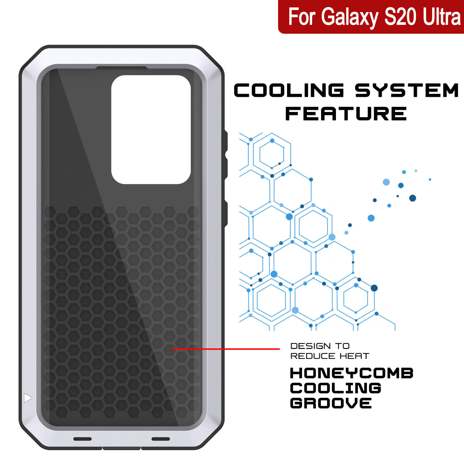 Capa de Metal Galaxy S20 Ultra, Capa Resistente de Grau Militar com Armadura Resistente [Branco]