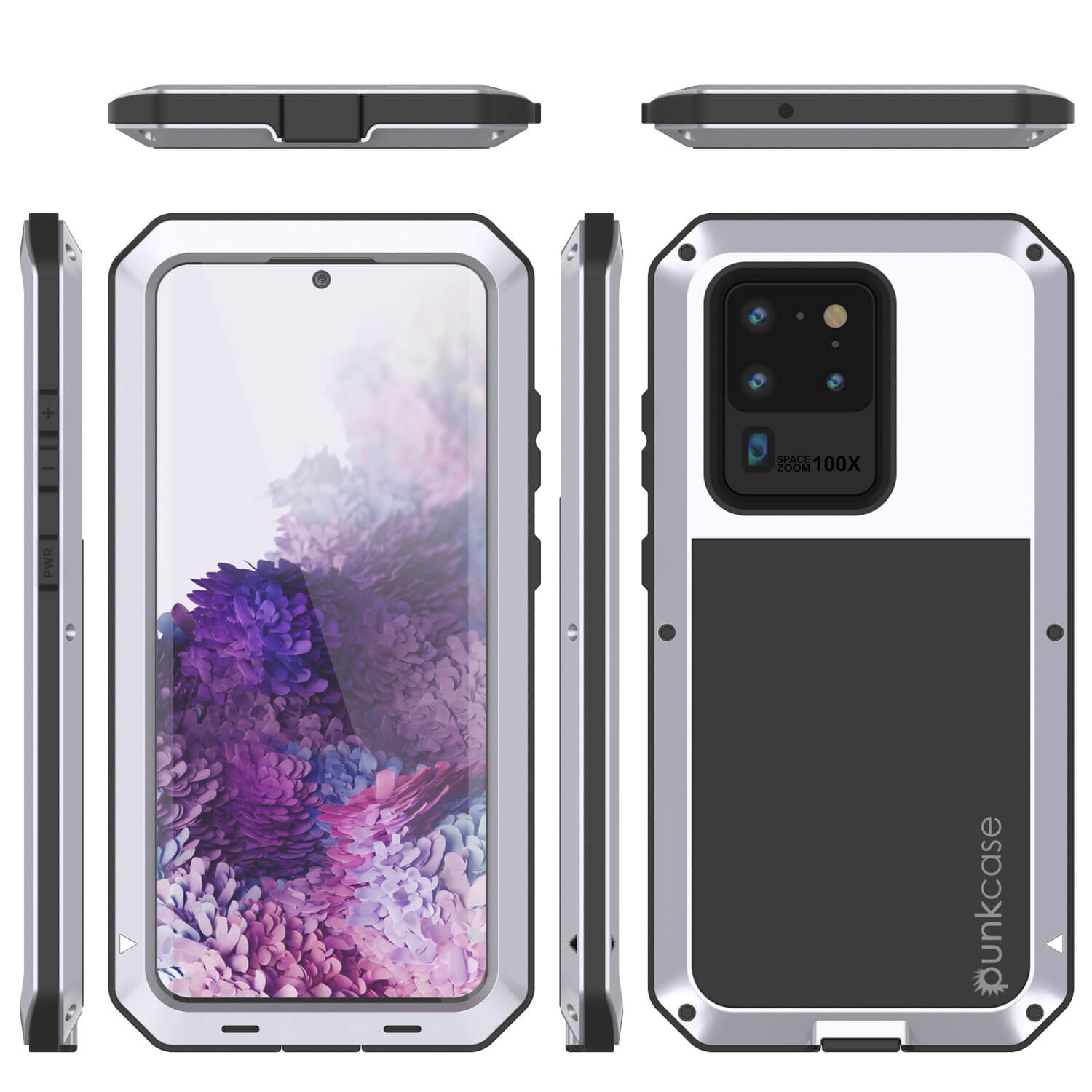 Capa de Metal Galaxy S20 Ultra, Capa Resistente de Grau Militar com Armadura Resistente [Branco]