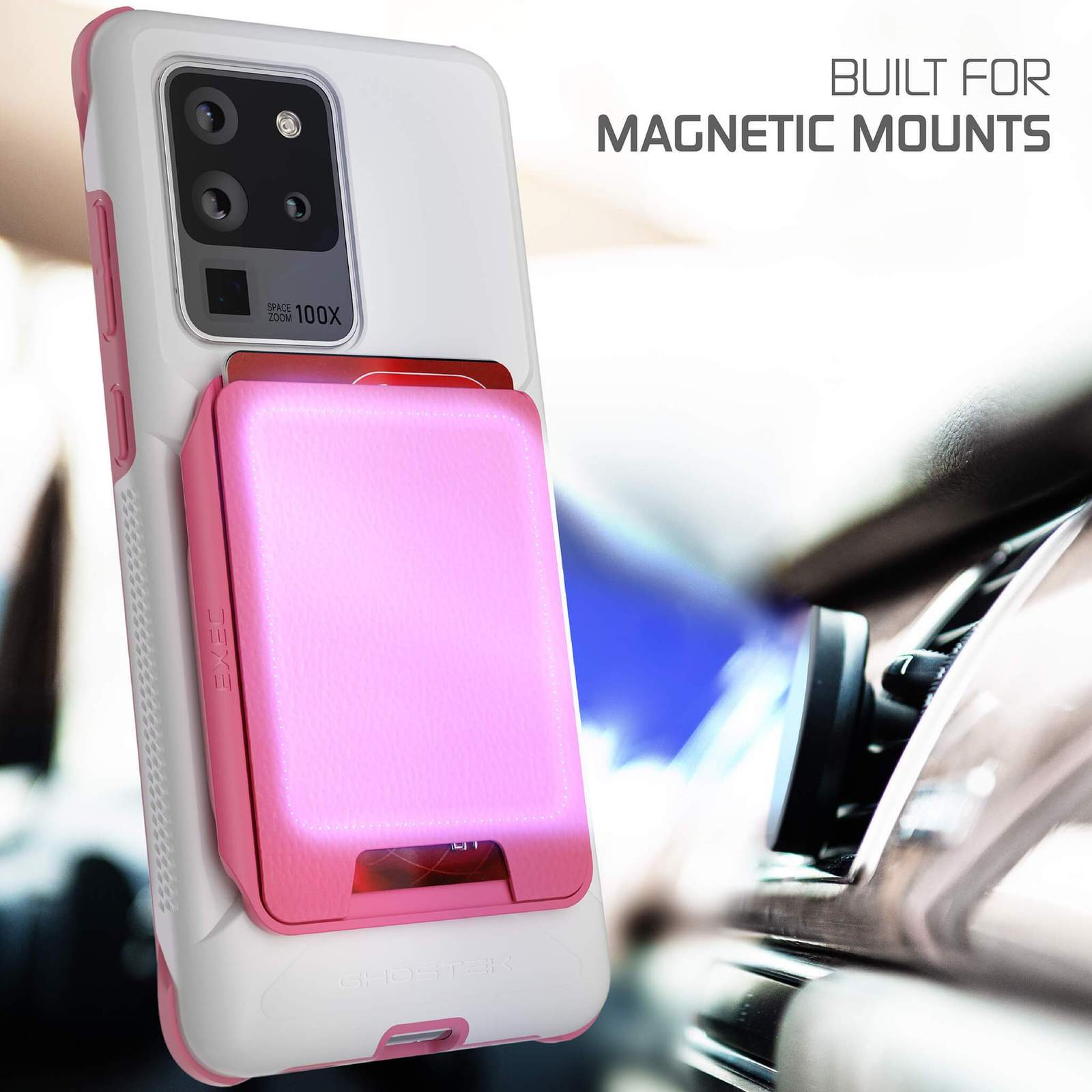 Capa de carteira para Galaxy S20 Ultra | Série Executiva [Rosa]