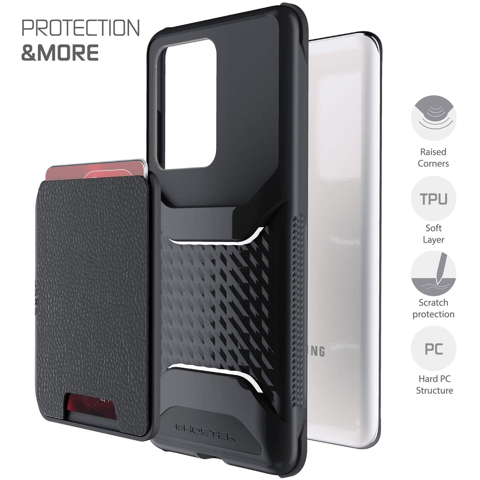 Capa de carteira Galaxy S20 Ultra | Série Executiva [Preto]