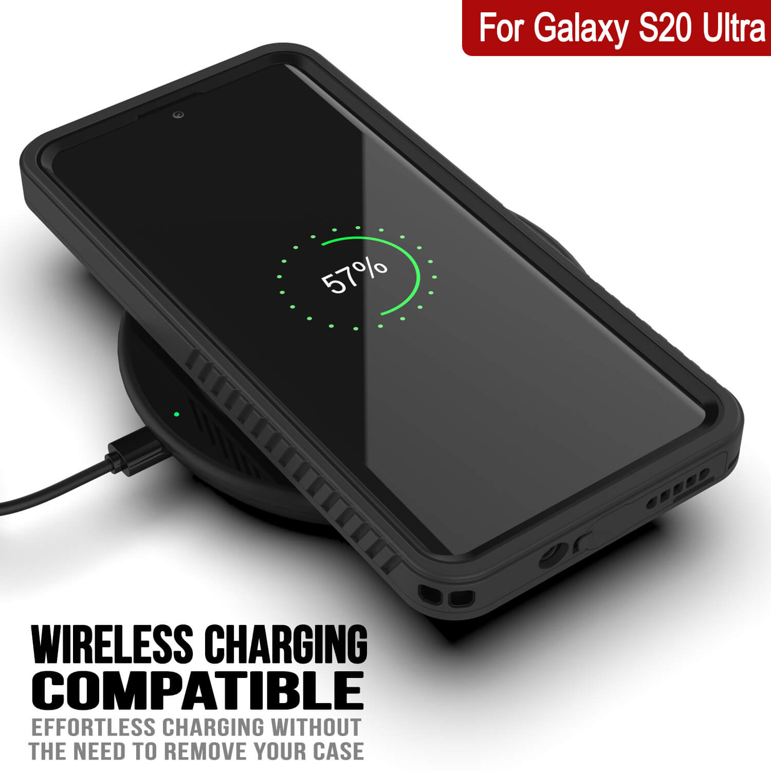 Galaxy S20 Ultra à prova d'água/choque [Série Extrema] Com Protetor de Tela Case [Preto]