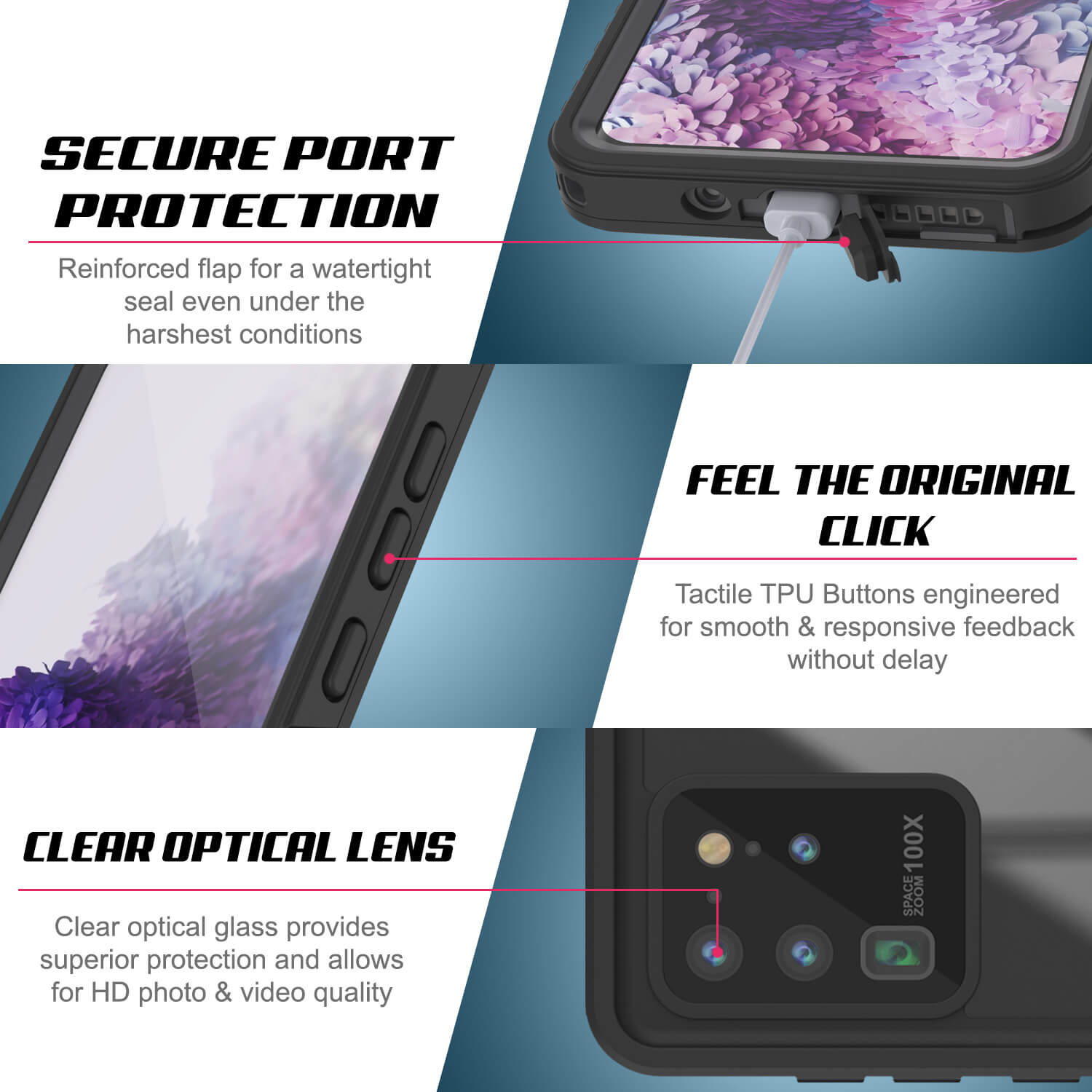 Galaxy S20 Ultra Capa protetora à prova d'água/choque [Série Extrema] Protetor de tela [Verde Claro]