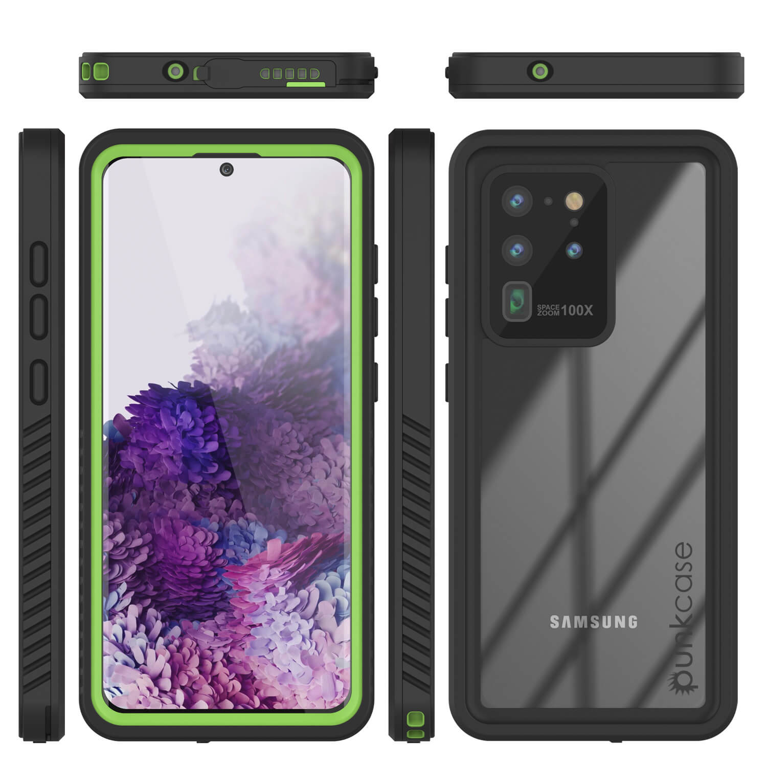Galaxy S20 Ultra Capa protetora à prova d'água/choque [Série Extrema] Protetor de tela [Verde Claro]