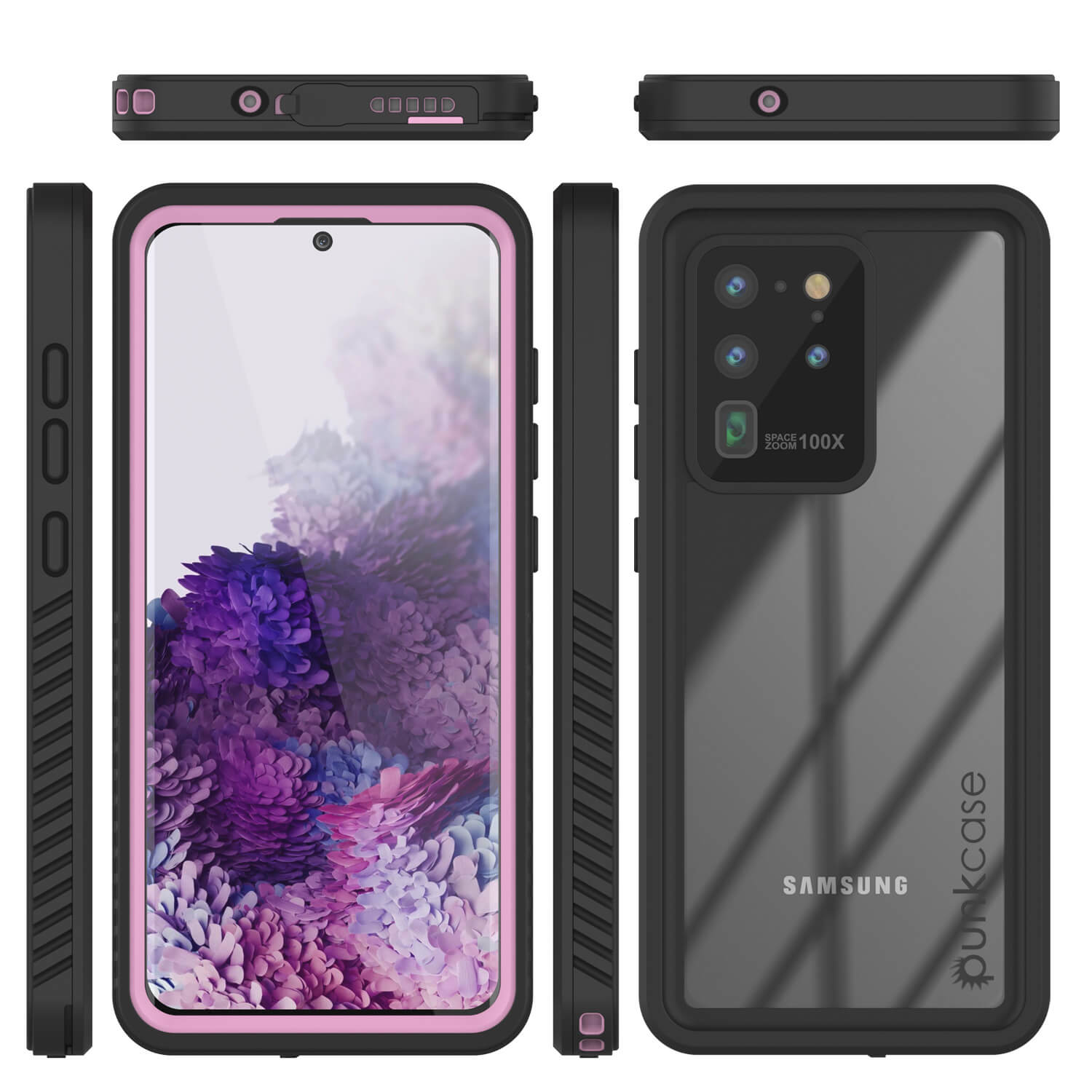 Galaxy S20 Ultra à prova d'água/choque/neve [Série Extrema] Capa protetora fina de protetor de tela [Rosa]