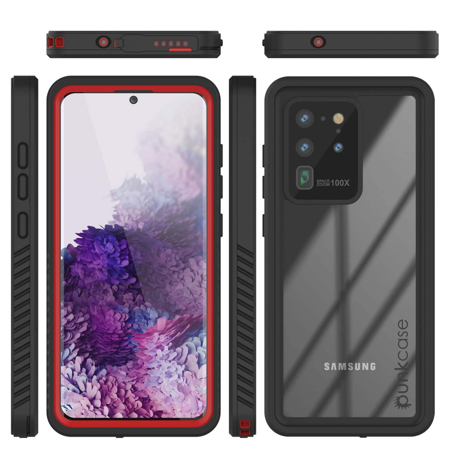 Galaxy S20 Ultra à Prova d'Água/Choque/Neve [Série Extrema] Capa Protetora Fina para Tela [Vermelha]