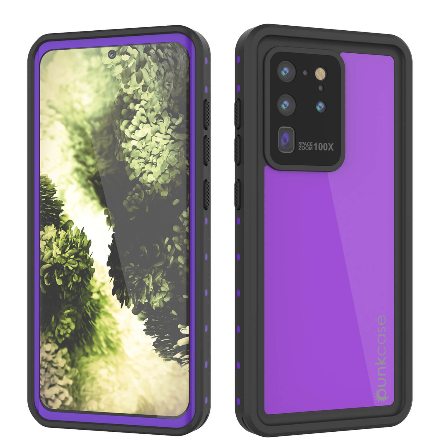 Capa à Prova d'Água Galaxy S20 Ultra PunkCase StudStar Roxo Fino 6,6ft à Prova de Água IP68 à Prova de Choque/Neve.