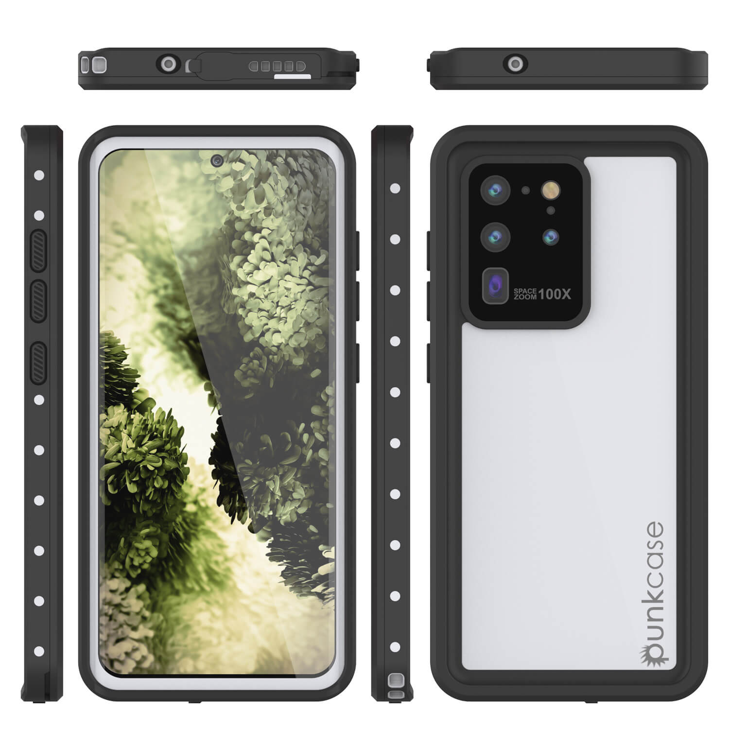 Capa Impermeável para Galaxy S20 Ultra, Punkcase StudStar Branca Fina 6.6ft à Prova d'Água IP68 à Prova de Choque/Neve