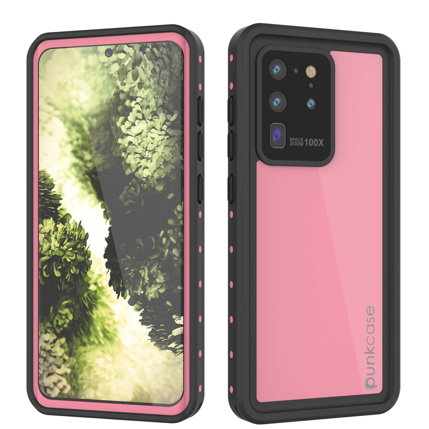 Capa À Prova De Água Galaxy S20 Ultra PunkCase StudStar Cor-de-rosa Fina 6,6 pés À Prova De Água IP68 À Prova De Choque/Neve