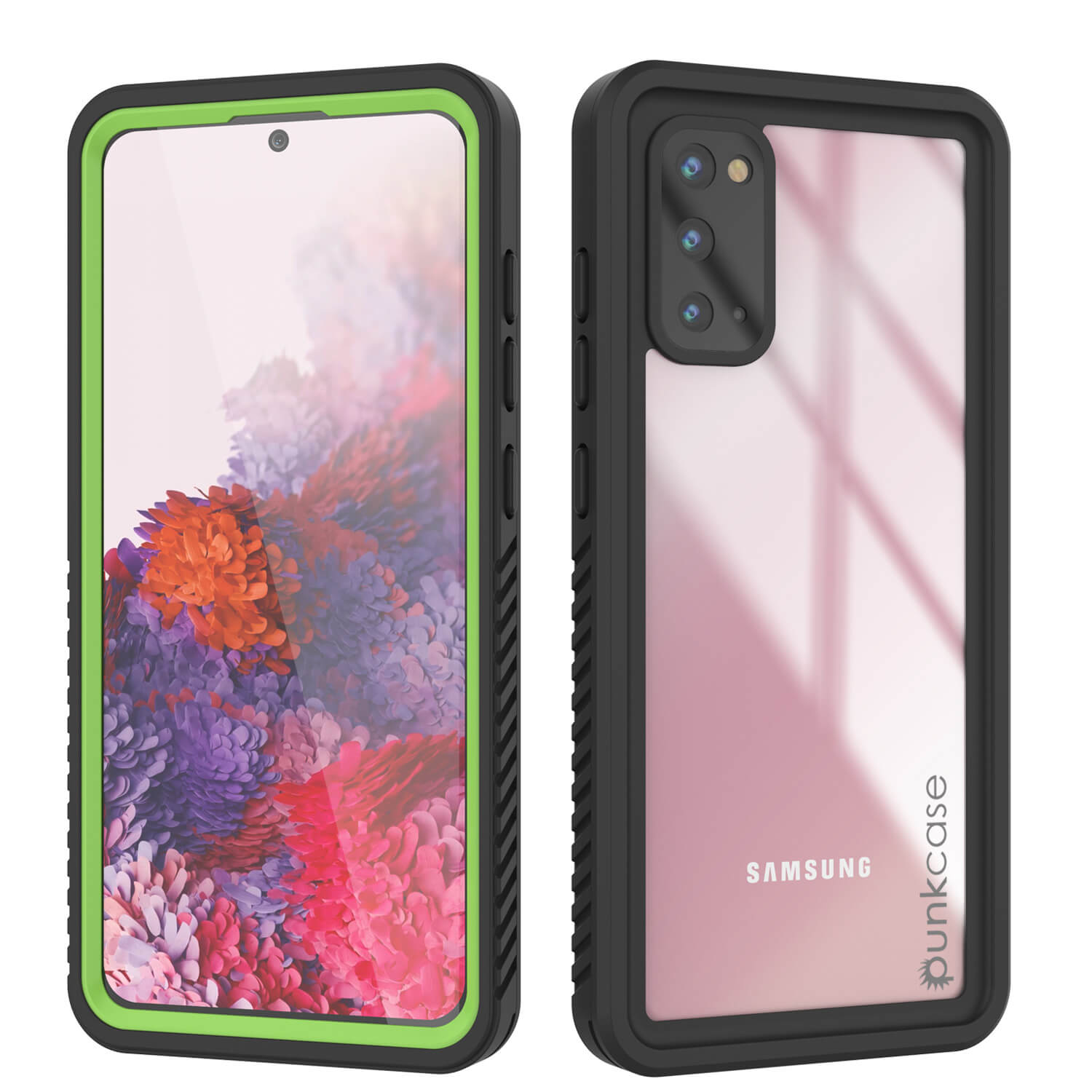 Galaxy S20 Protetor de Tela Resistente à Água e Choques [Série Extrema] Capa Protetora [Verde Claro]