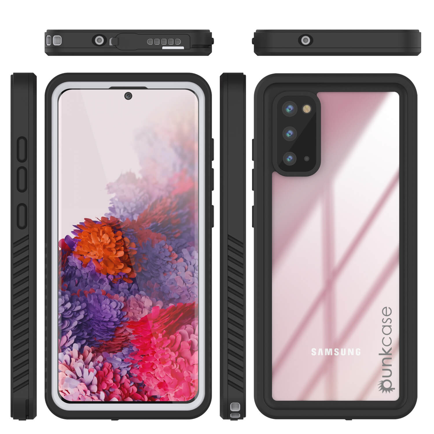 Galaxy S20 Water/Shock/Snow/dirt proof [Extreme Series] Punkcase Slim Case [White] (Color in image: Red)