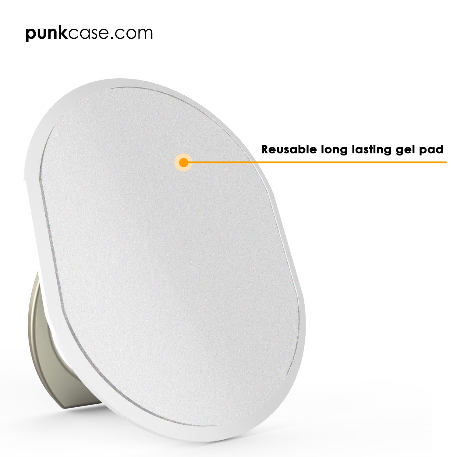 Punkcase [ . Reusable long lasting gel pad (Color in image: Silver)