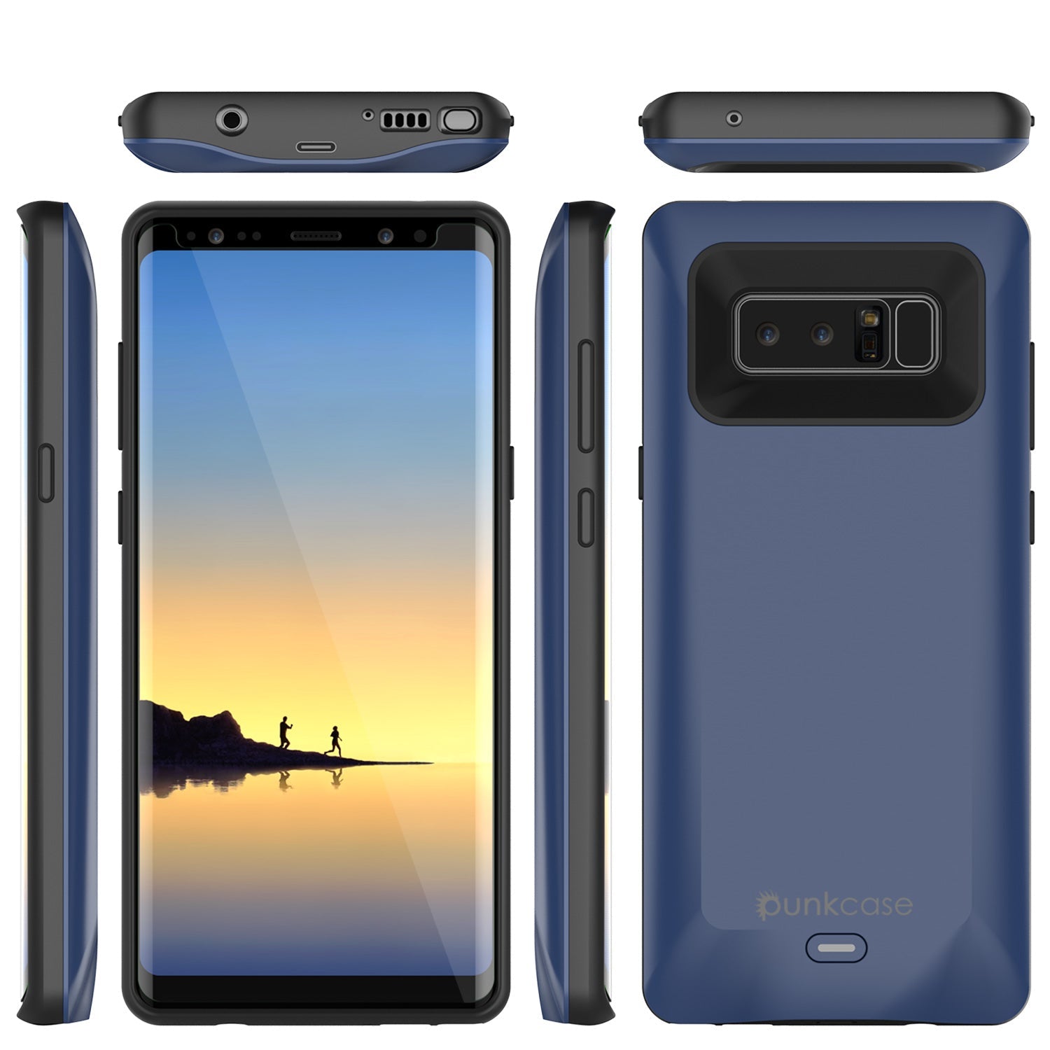 Capa de bateria Galaxy Note 8, Punkcase 5000mAh Case Carregador c/ Protetor de Tela | Porta USB Integrada | IntelSwitch [Vermelho]