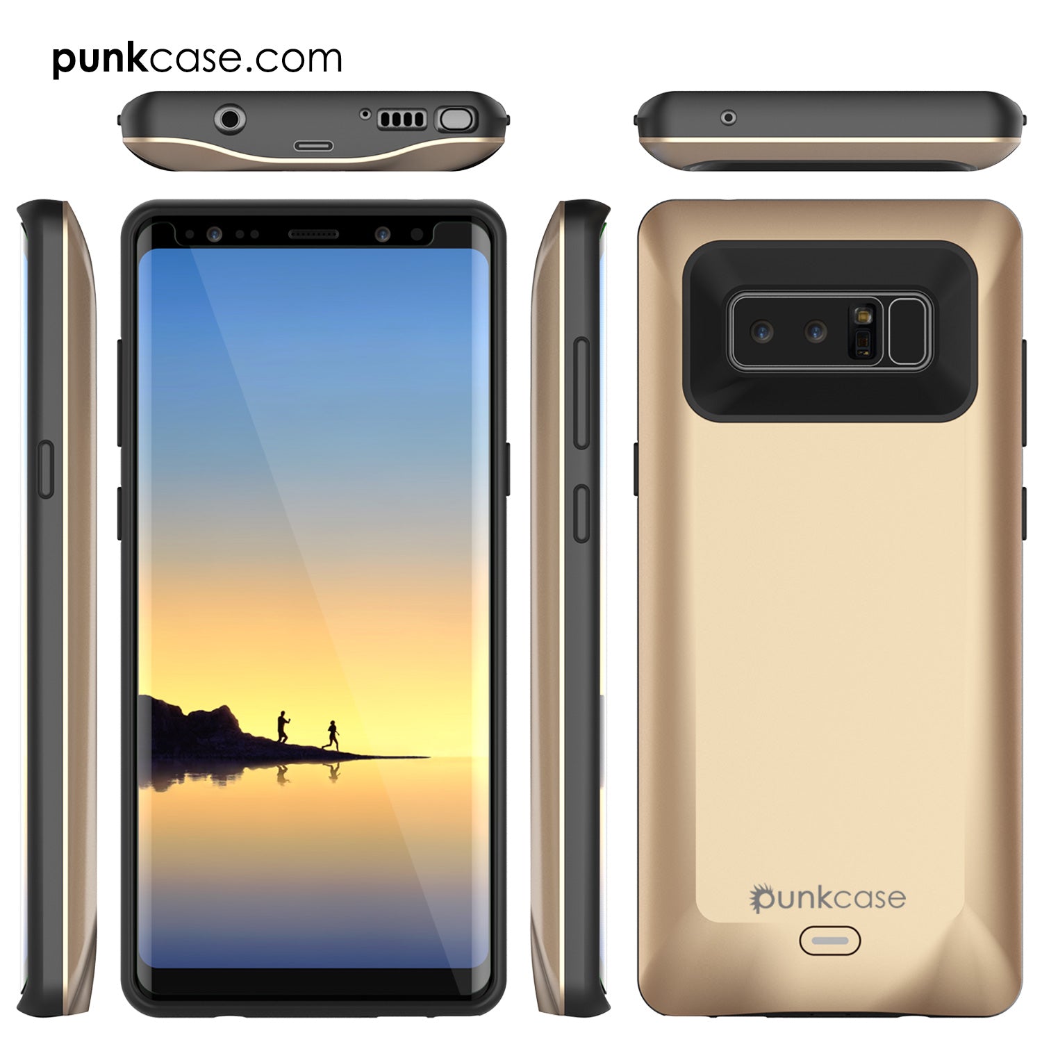 Capa de bateria Galaxy Note 8, Punkcase 5000mAh Case Carregador c/ Protetor de Tela | Porta USB Integrada | IntelSwitch [Vermelho]