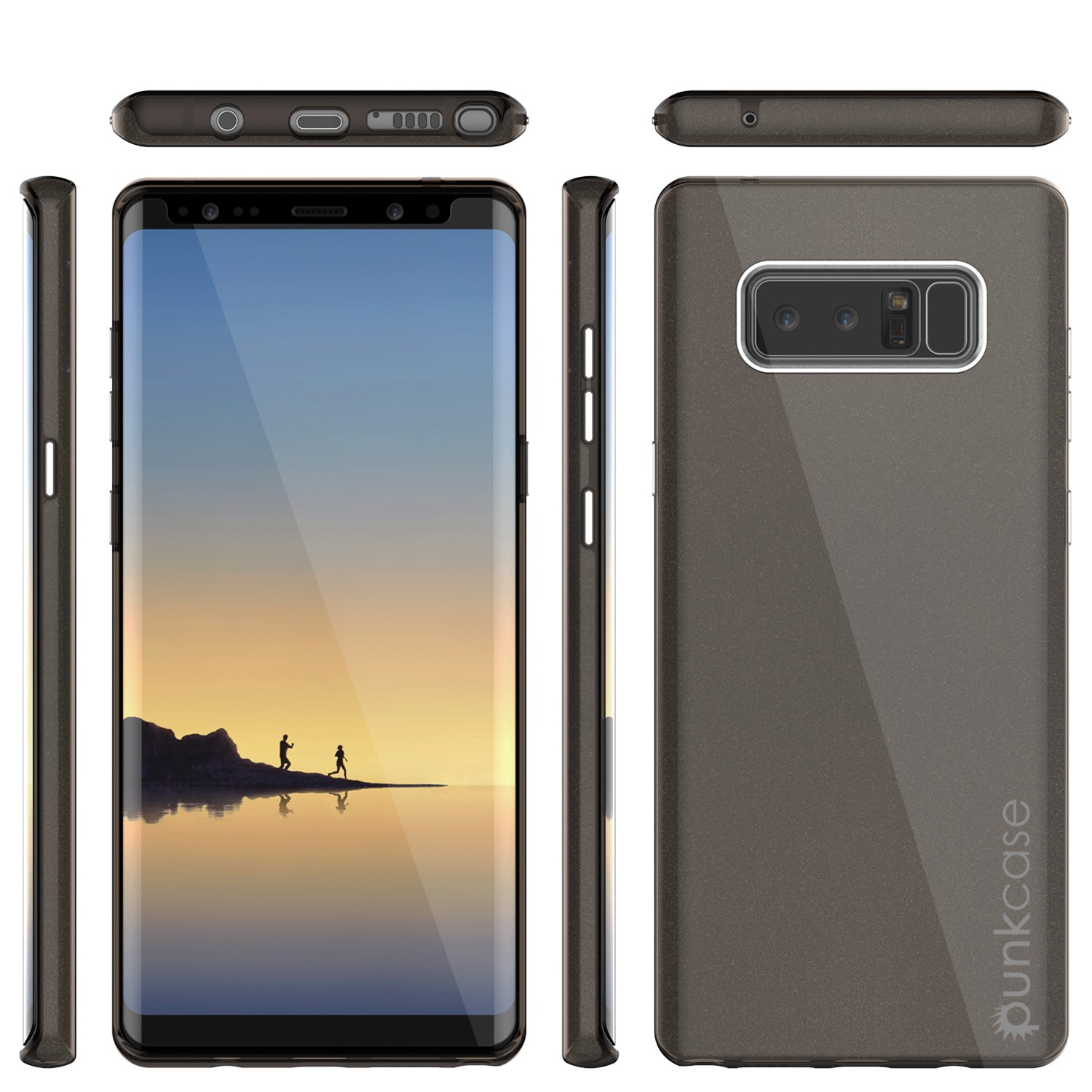 Galaxy Note 8 Case, Punkcase Galactic 2.0 Series Ultra Slim Protective Armor [Black/grey] (Color in image: red)
