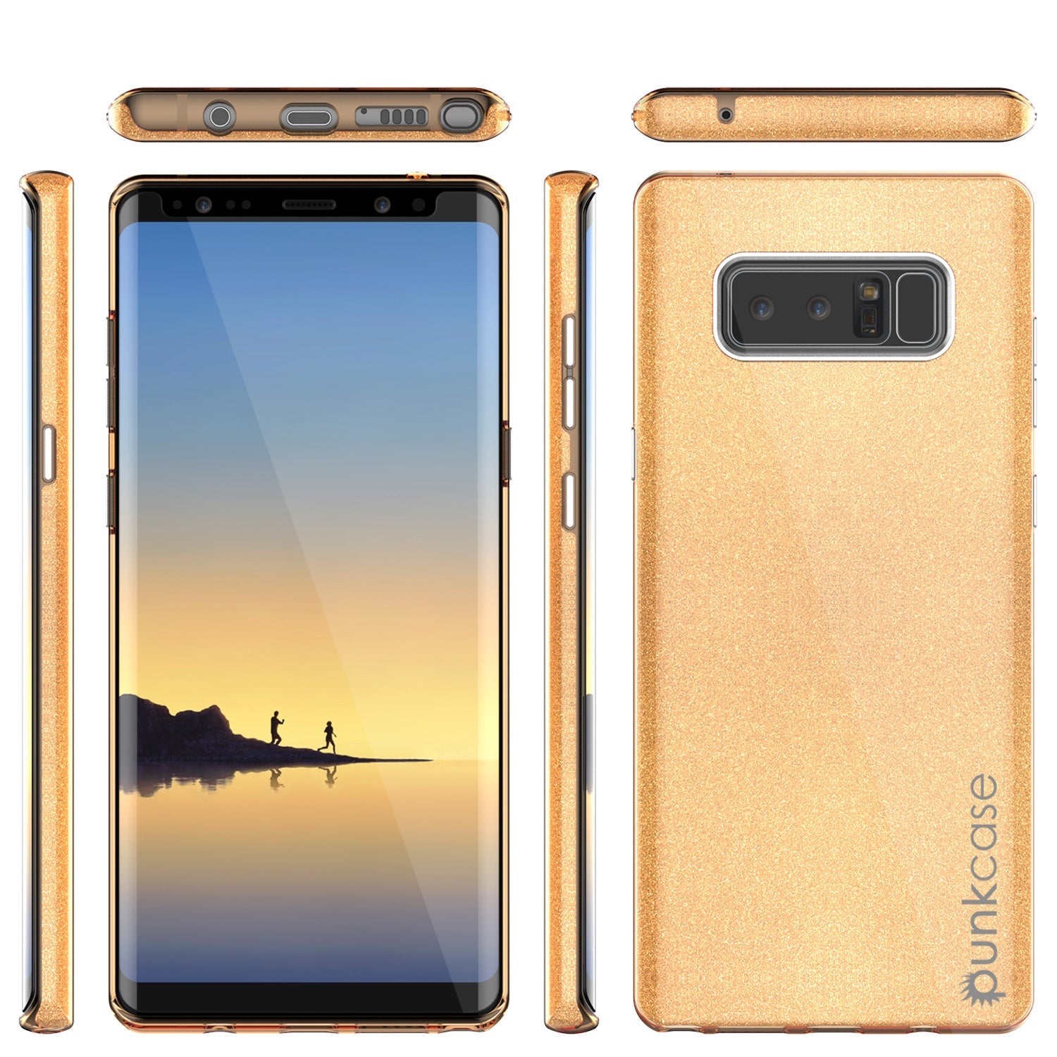 Galaxy Note 8 Case, Punkcase Galactic 2.0 Series Ultra Slim Protective Armor [Gold] (Color in image: pink)
