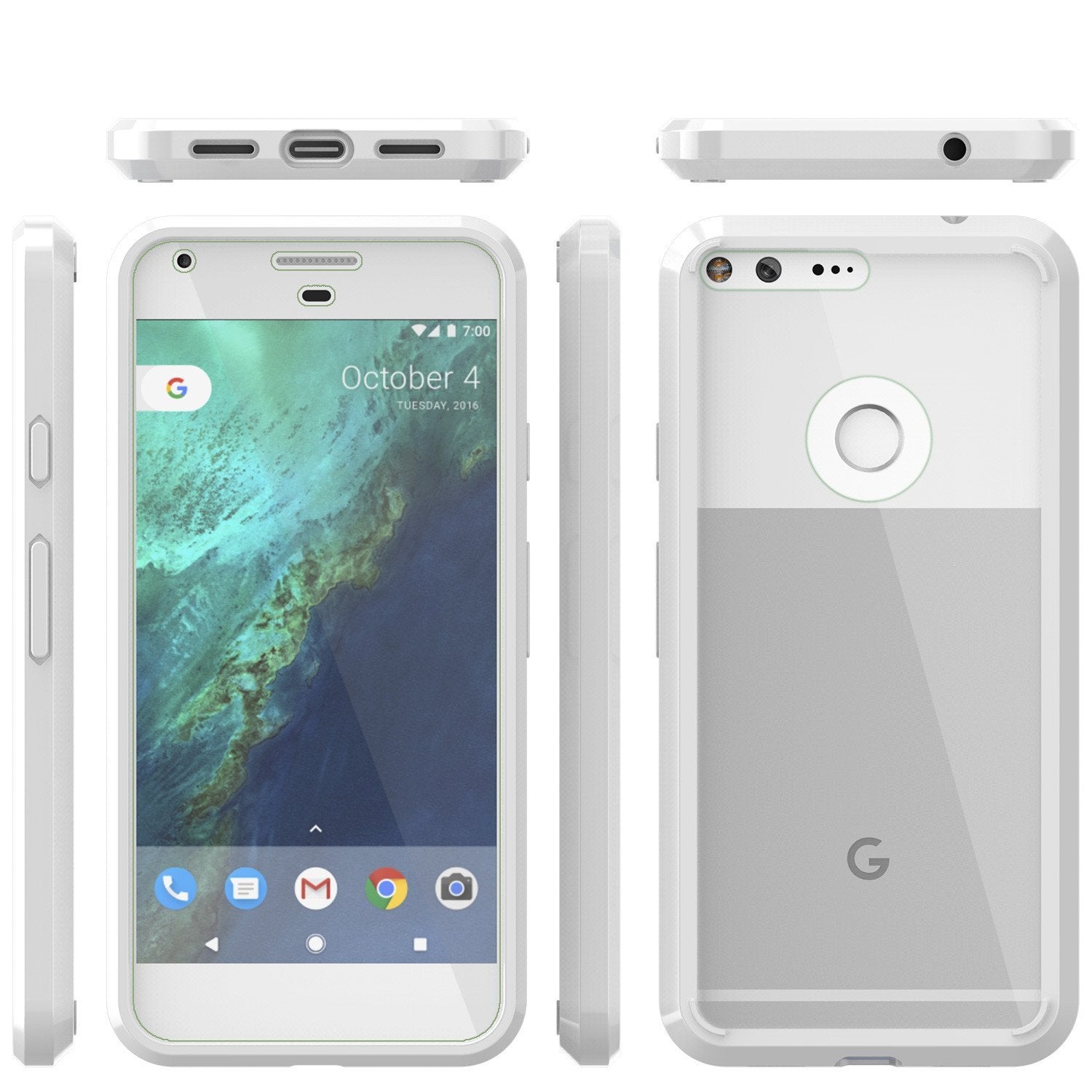 Google Pixel XL Case Punkcase® LUCID 2.0 White Series w/ PUNK SHIELD Glass Screen Protector | Ultra Fit (Color in image: teal)